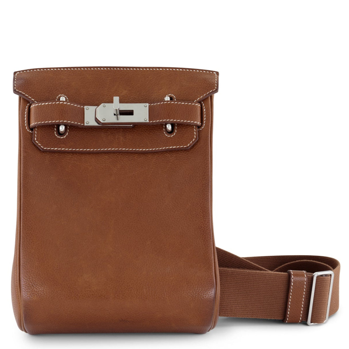 HERMES Hac à Dos Fauve Barenia Finition Palladié