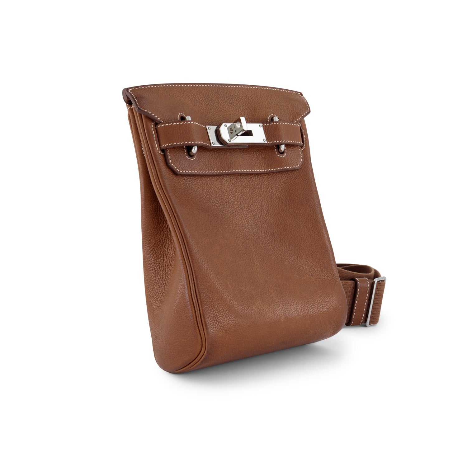 HERMES Hac à Dos Fauve Barenia Finition Palladié