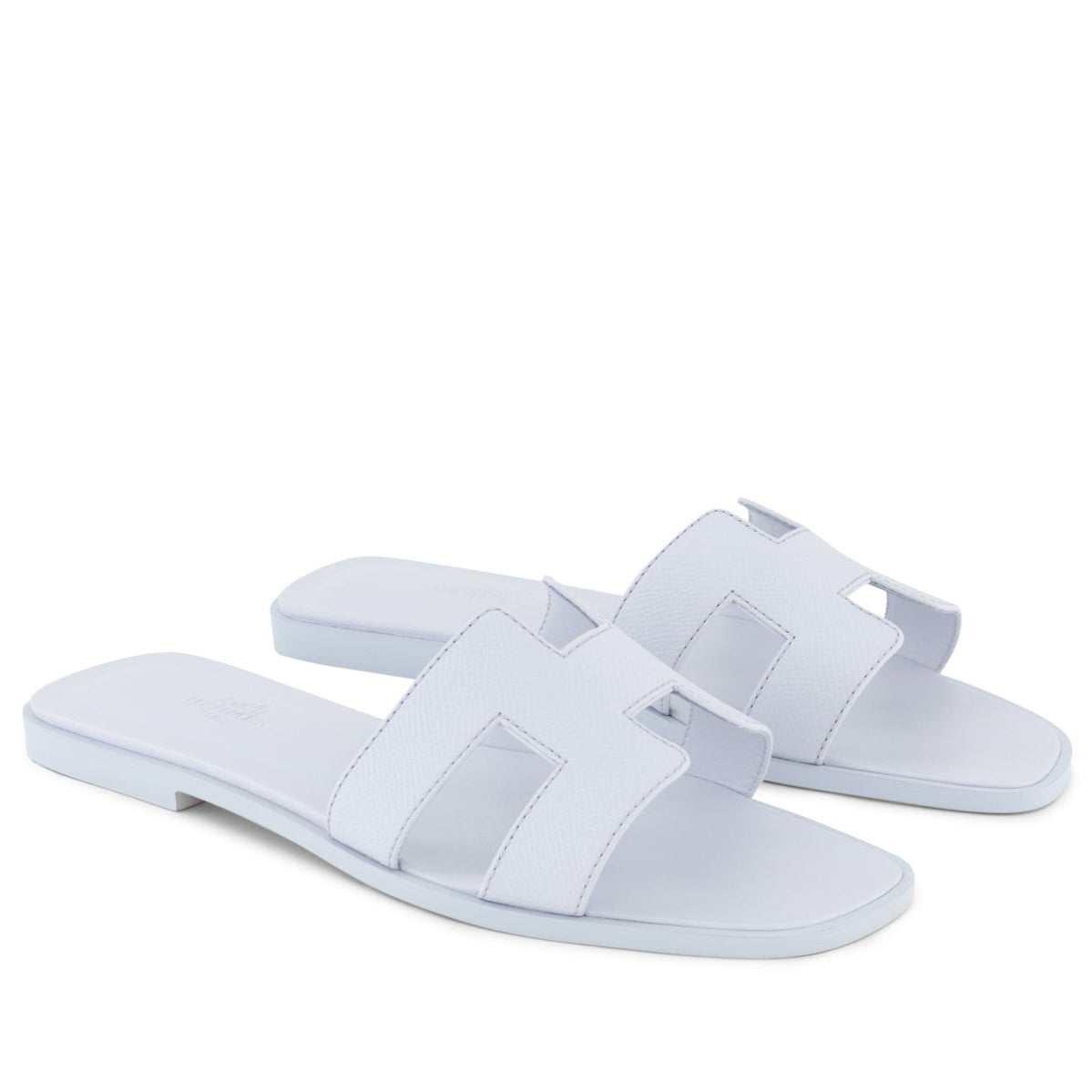 HERMES Oran Bleu Glacier Cuir Epsom