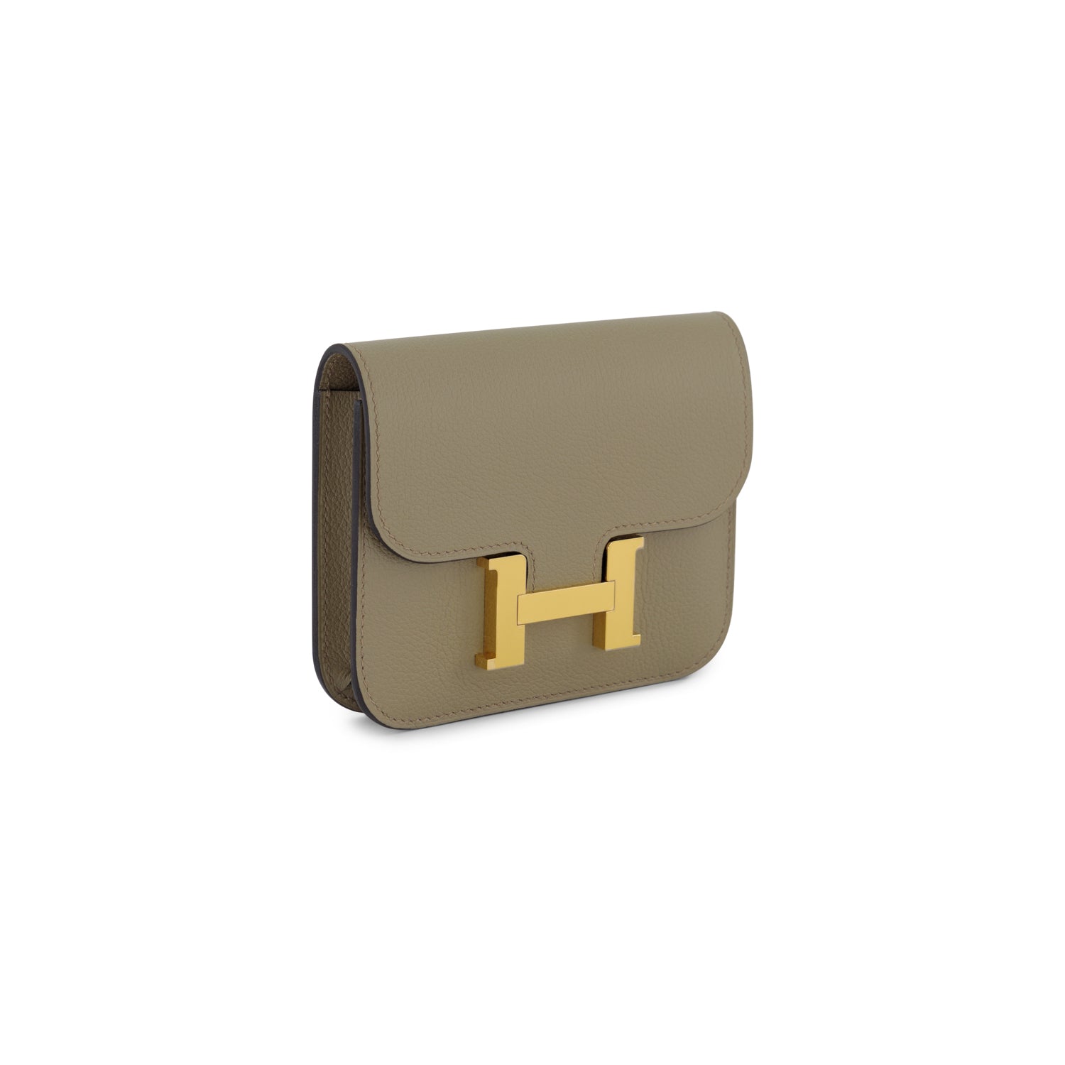 HERMES Constance Slim Beige Marfa Evercolor Finition Or Jaune