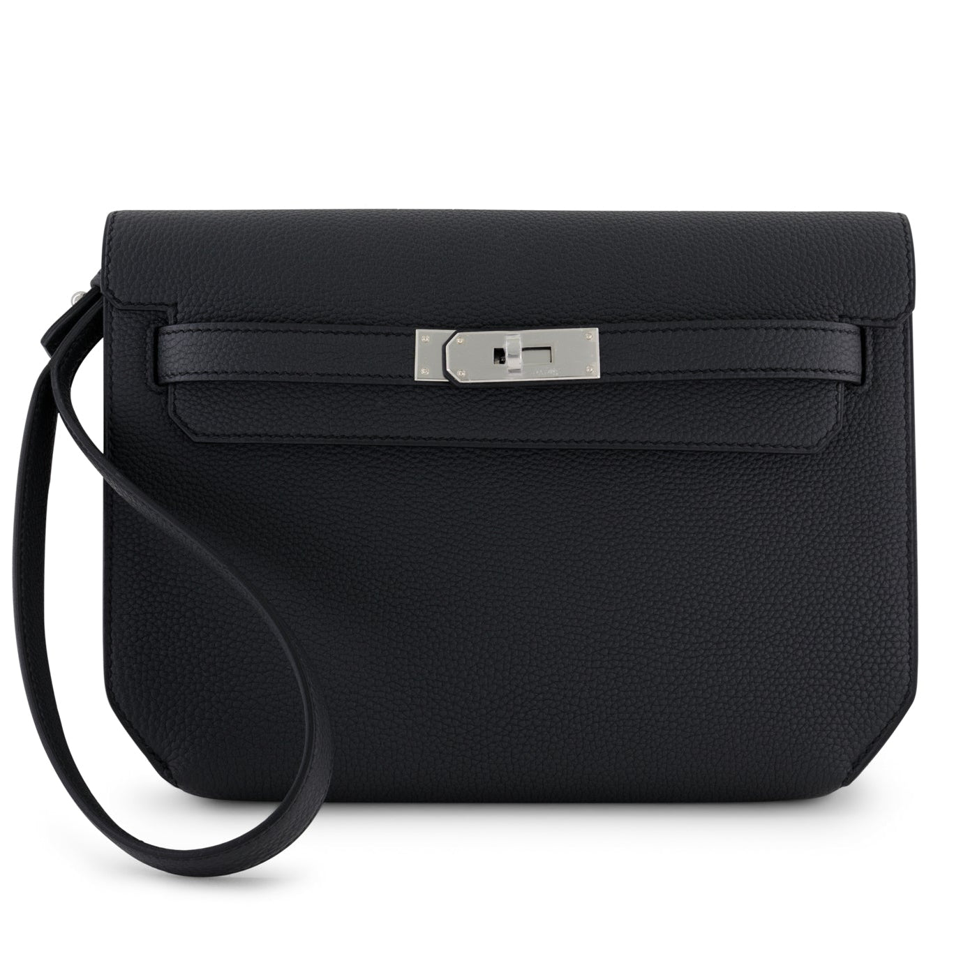 HERMES Kelly Depeche Ardoise Cuir Togo Finition Palladié