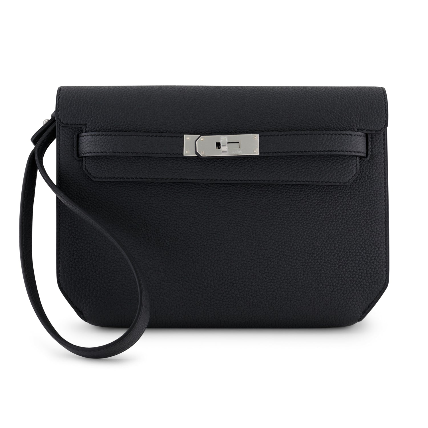 HERMES Kelly Depeche Ardoise Togo Leather Palladium Finish