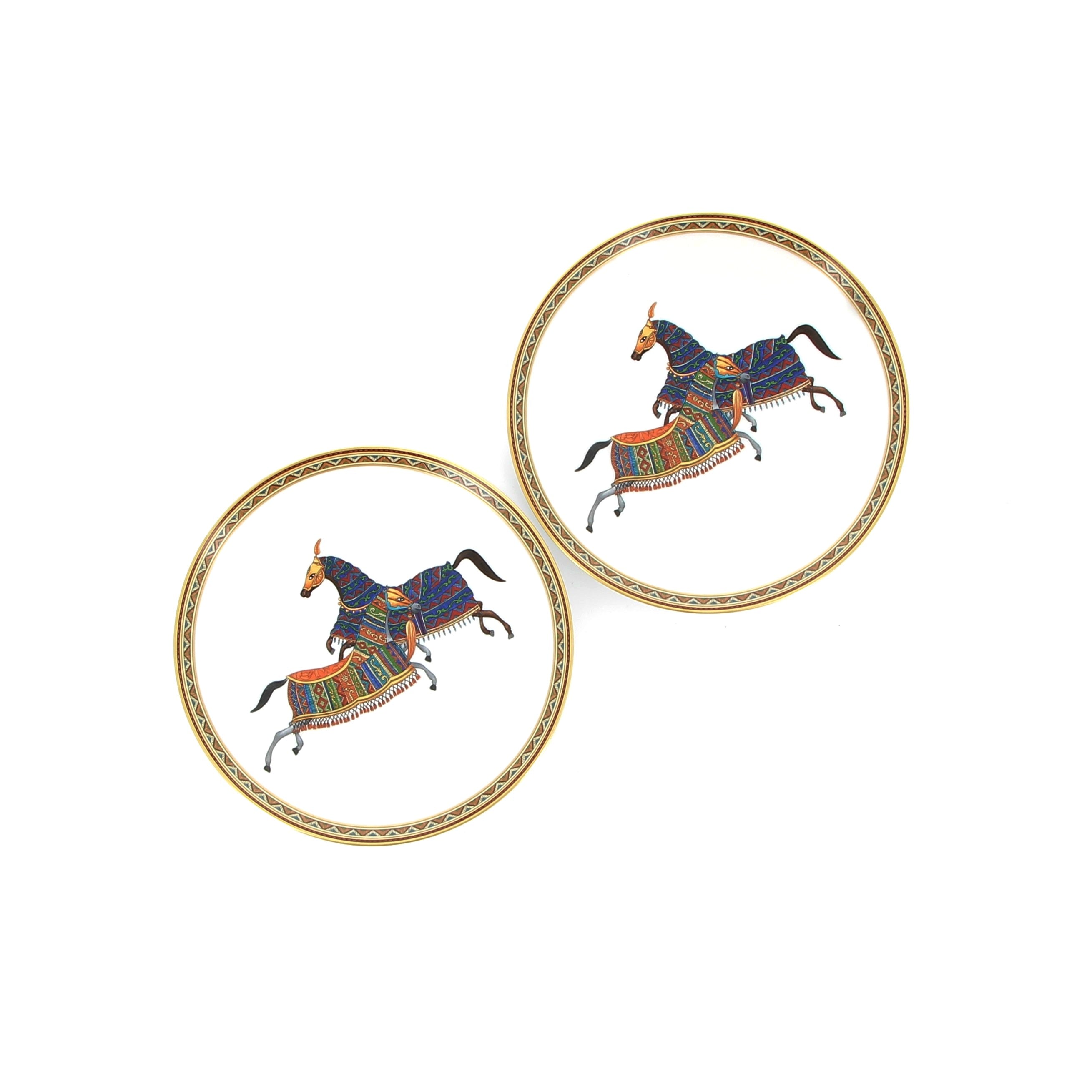 HERMES Assiettes à Dessert Cheval d'Orient