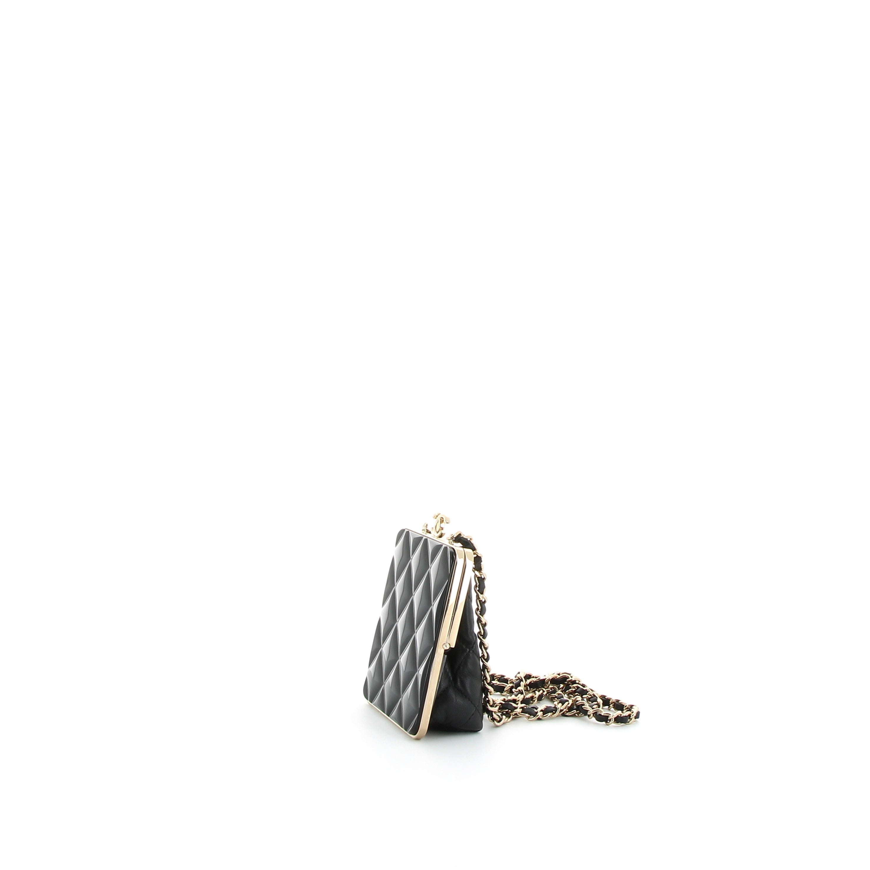 CHANEL Sac Baguette noir et dorée