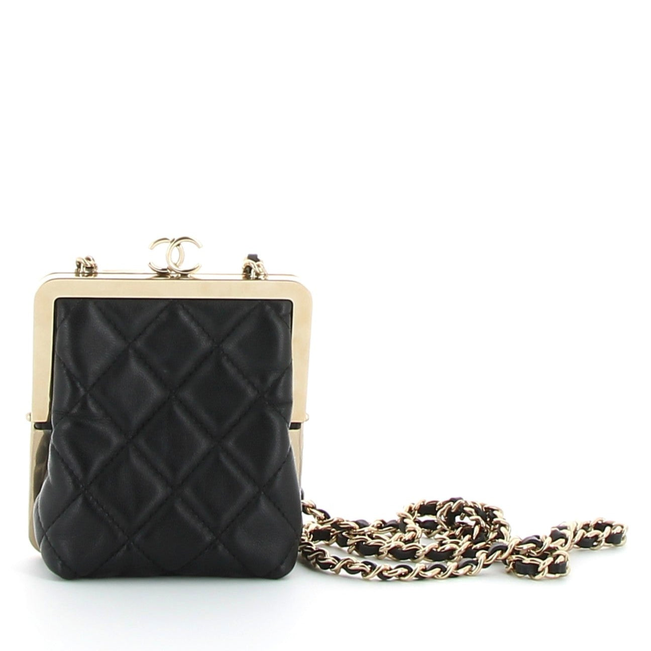 CHANEL Sac Baguette noir et dorée