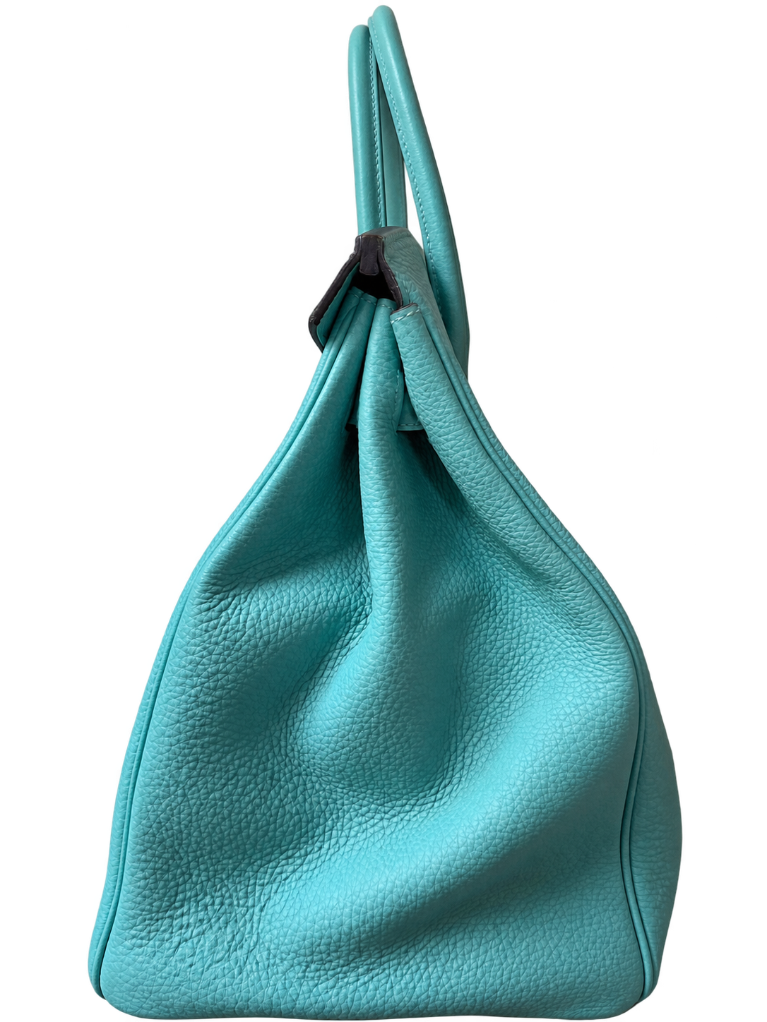 HERMÈS BIRKIN 40 BLEU ATOLL TOGO FINITION PALLADIÉ