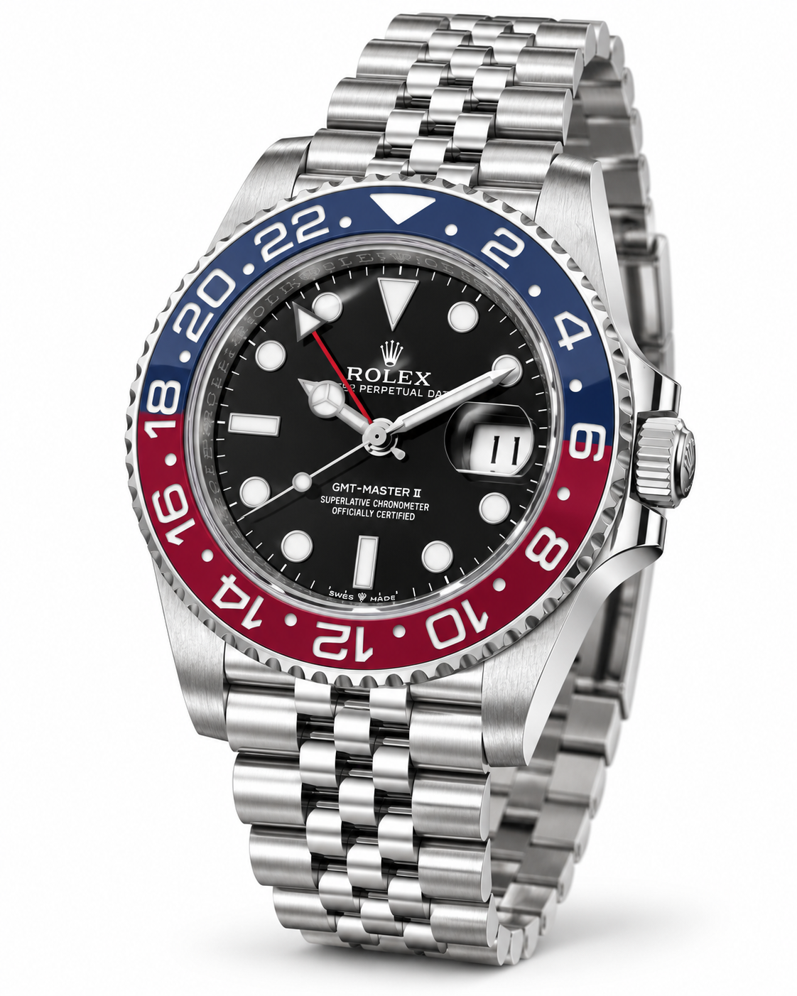 ROLEX GMT-MASTER II PEPSI BLEU / ROUGE EN ACIER