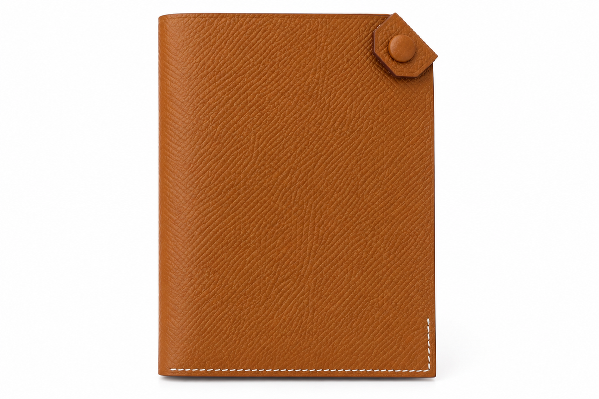 HERMÈS PORTE-PASSEPORT TARMAC PM GOLD EPSOM