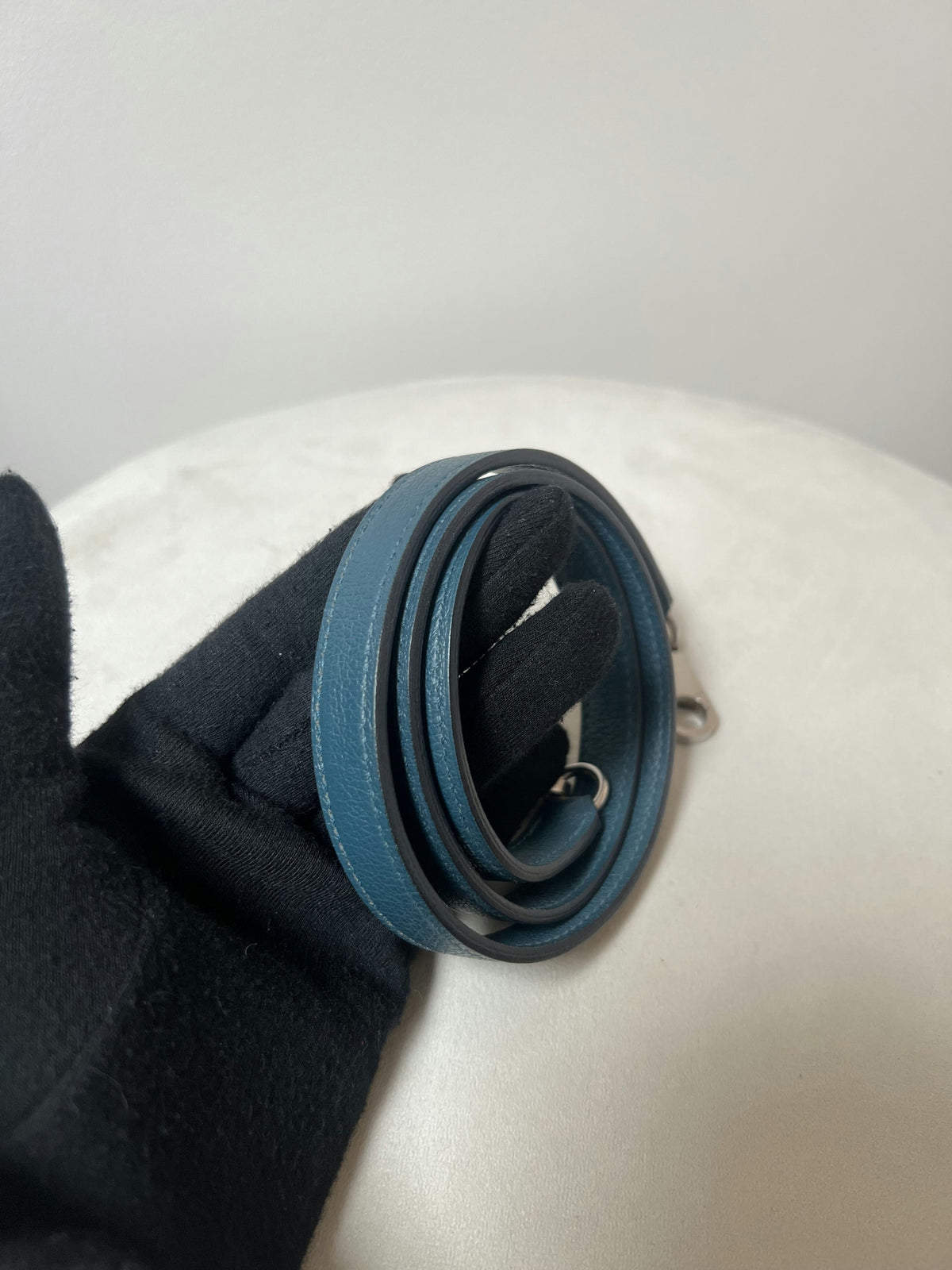 HERMÈS KELLY 28 SELLIER EPSOM BLEU COBALT VERSO BLEU ATOLL FINITION PALLADIÉE