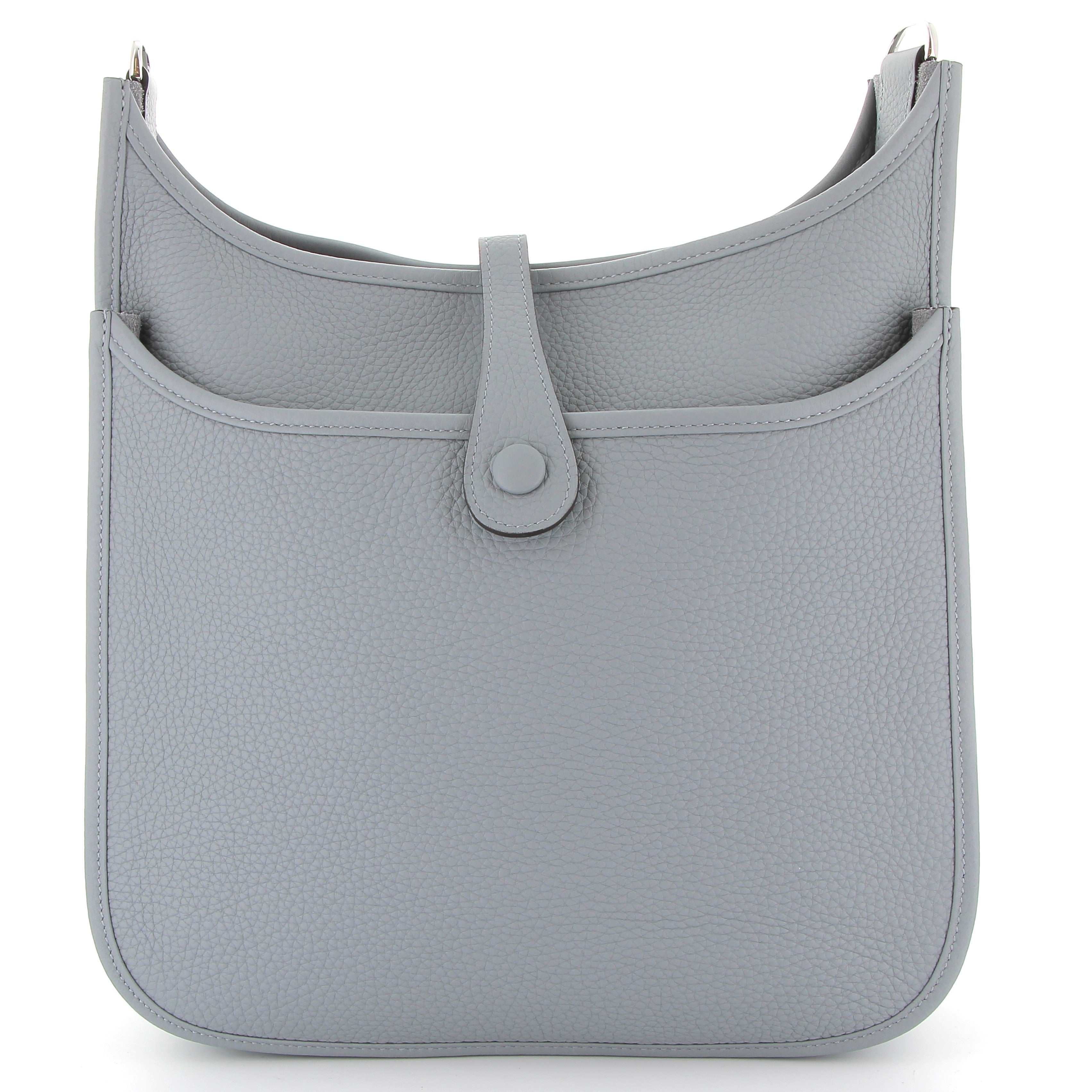 HERMES Evelyne 29 Gris Pantin Cuir Taurillon Clemence Finition Palladié