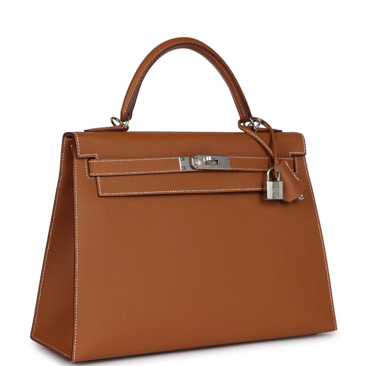 HERMES Kelly 32 Gold Cuir Epsom Finition Palladié