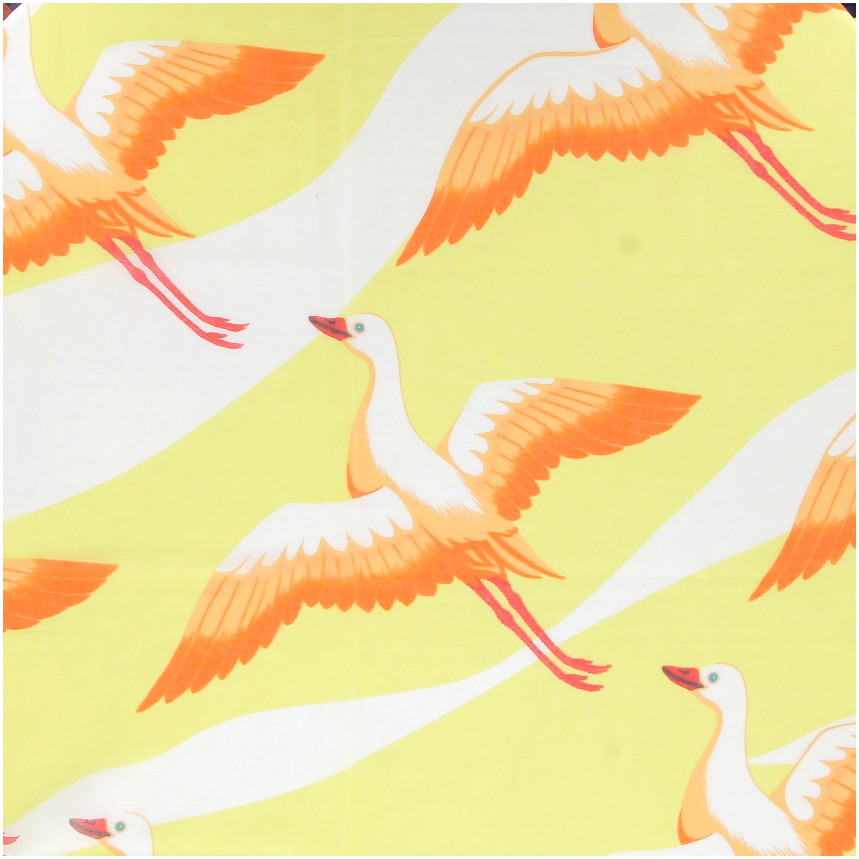 Paréo Jaune Imprimé Oiseaux