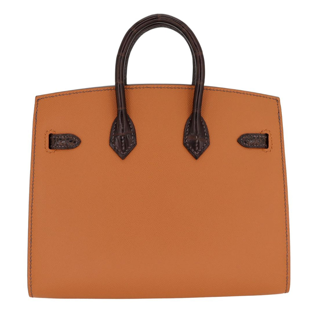 HERMÈS Birkin 20 Sellier Faubourg House day Brown Palladium Finish
