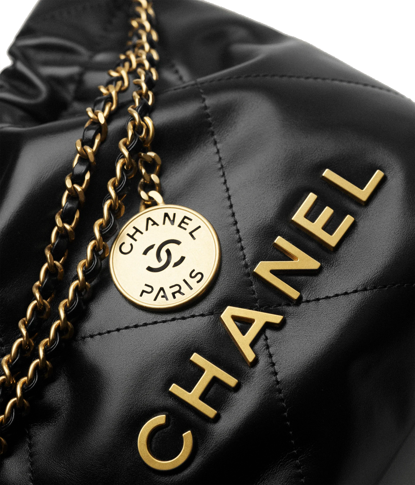 CHANEL Chanel 22 Mini Handbag Noir Finition Dorée
