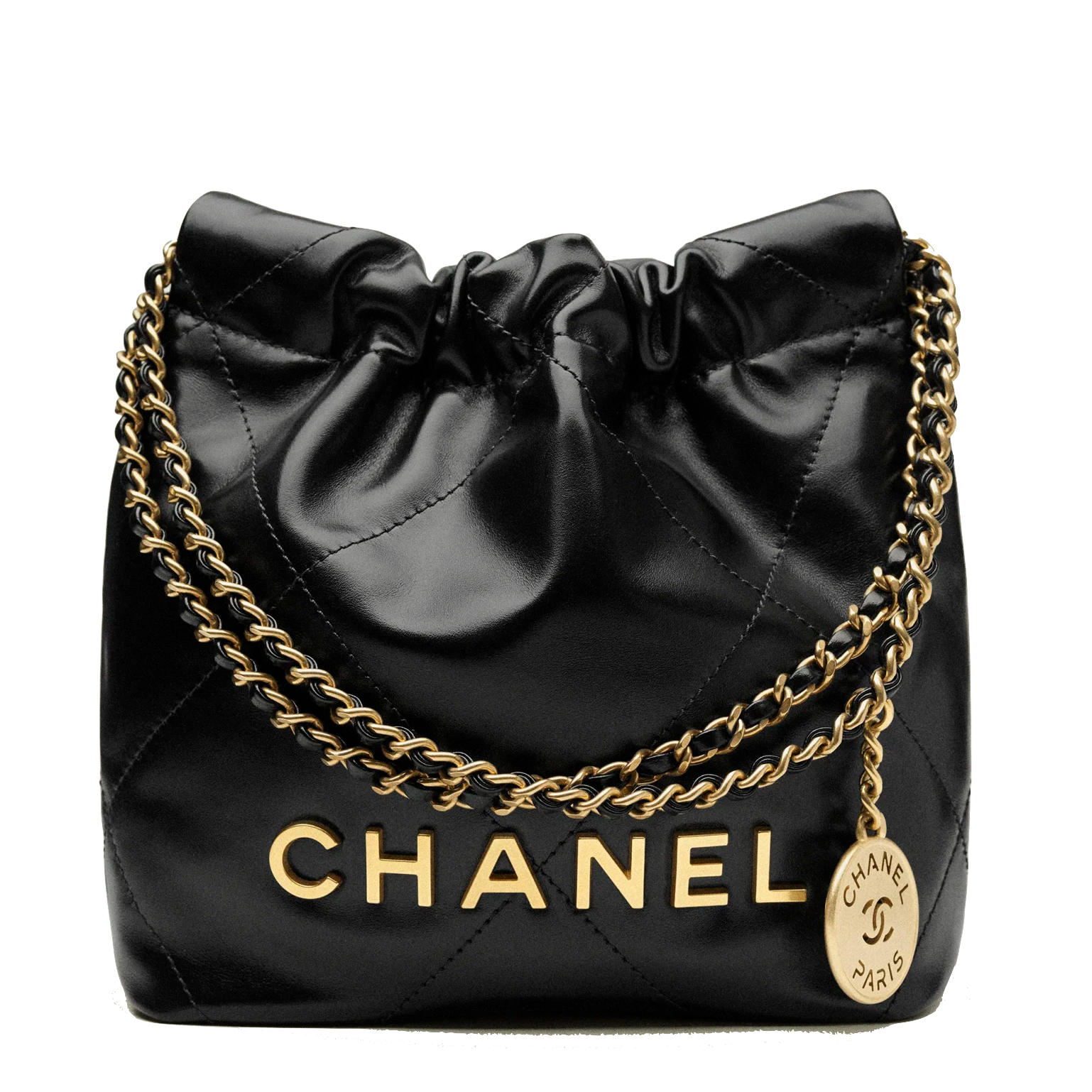 CHANEL Chanel 22 Mini Handbag Noir Finition Dorée