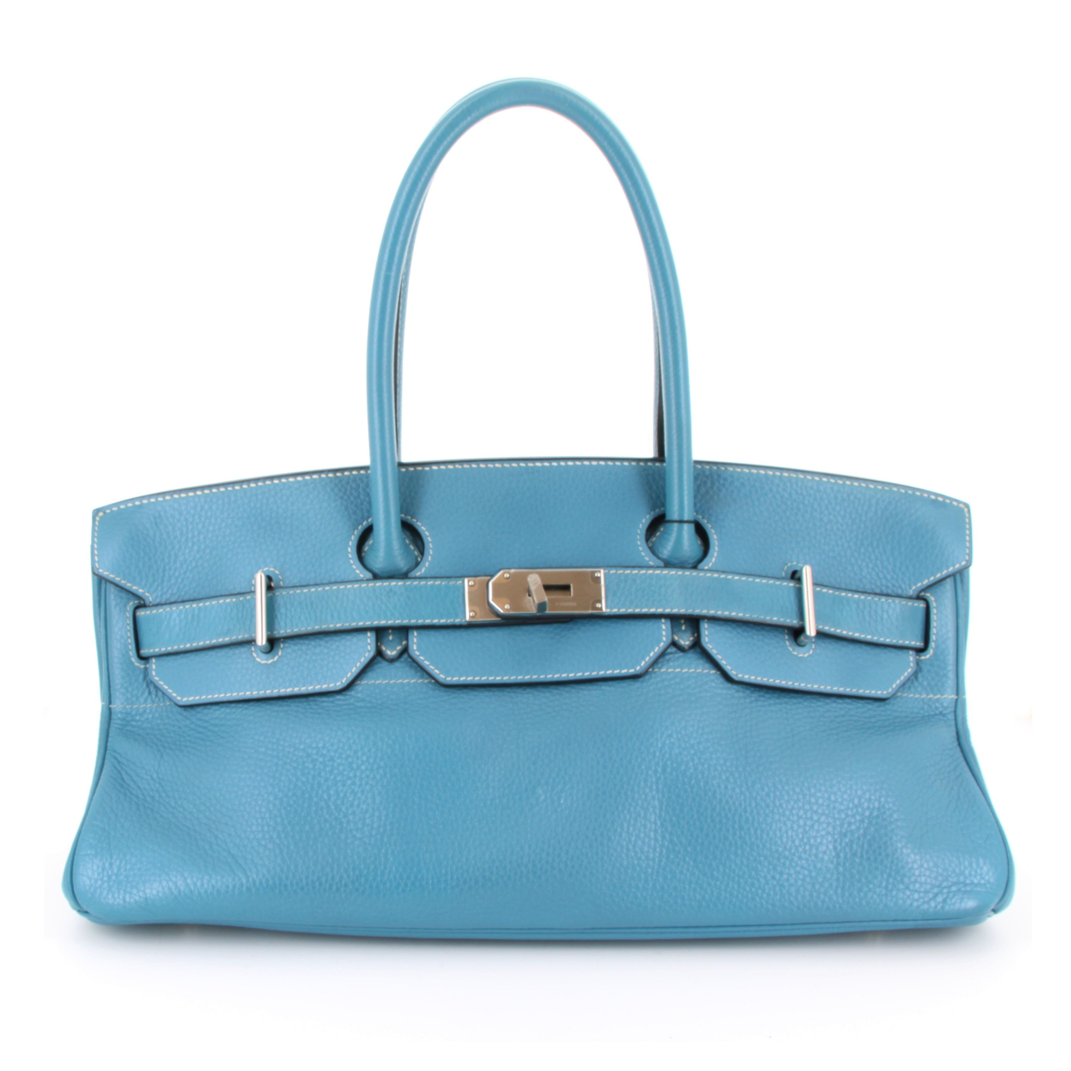 HERMES Birkin Shoulder 42 Bleu Jean Trillion Clemence Finition Palladie