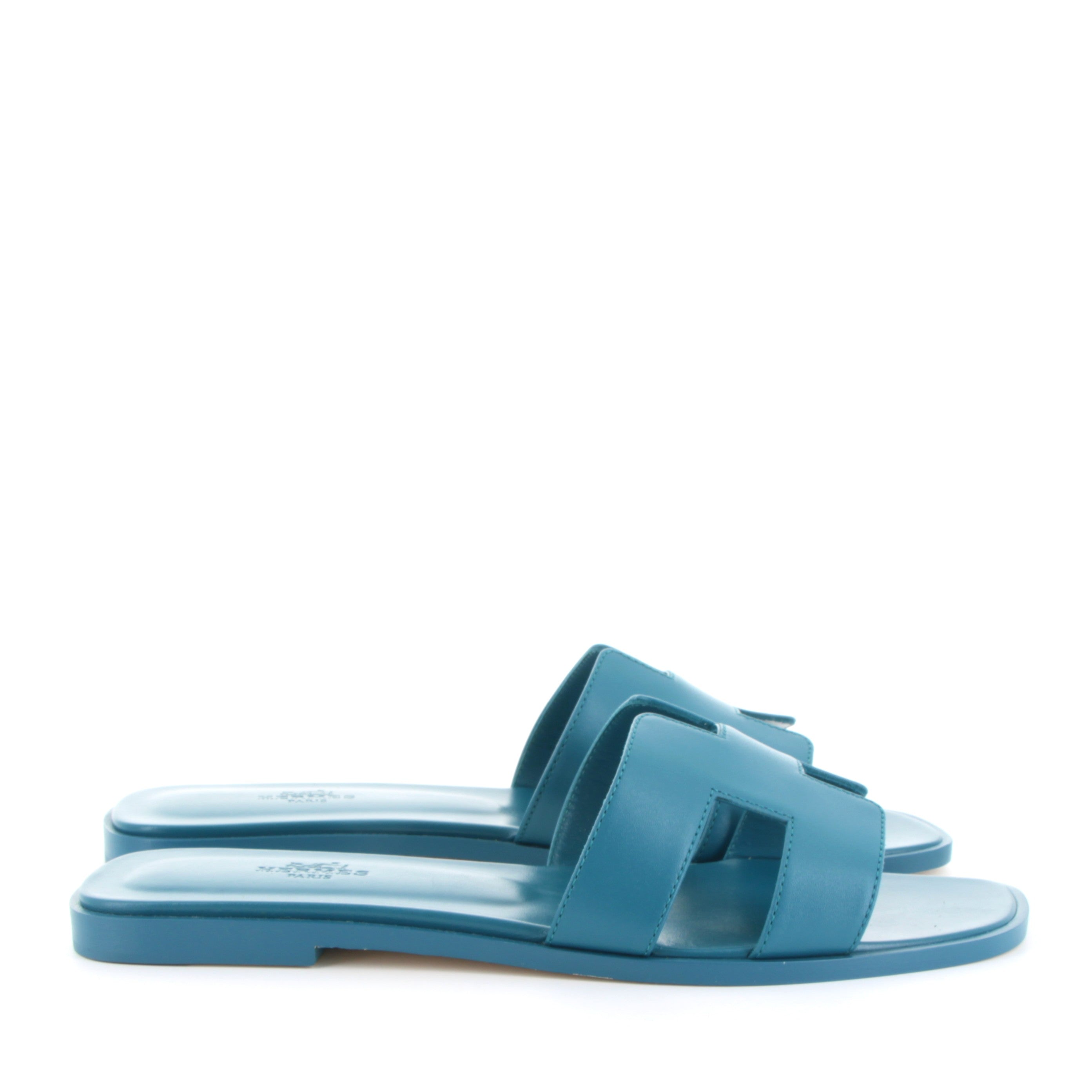 HERMES Oran Sandales Bleu Iroise Swift