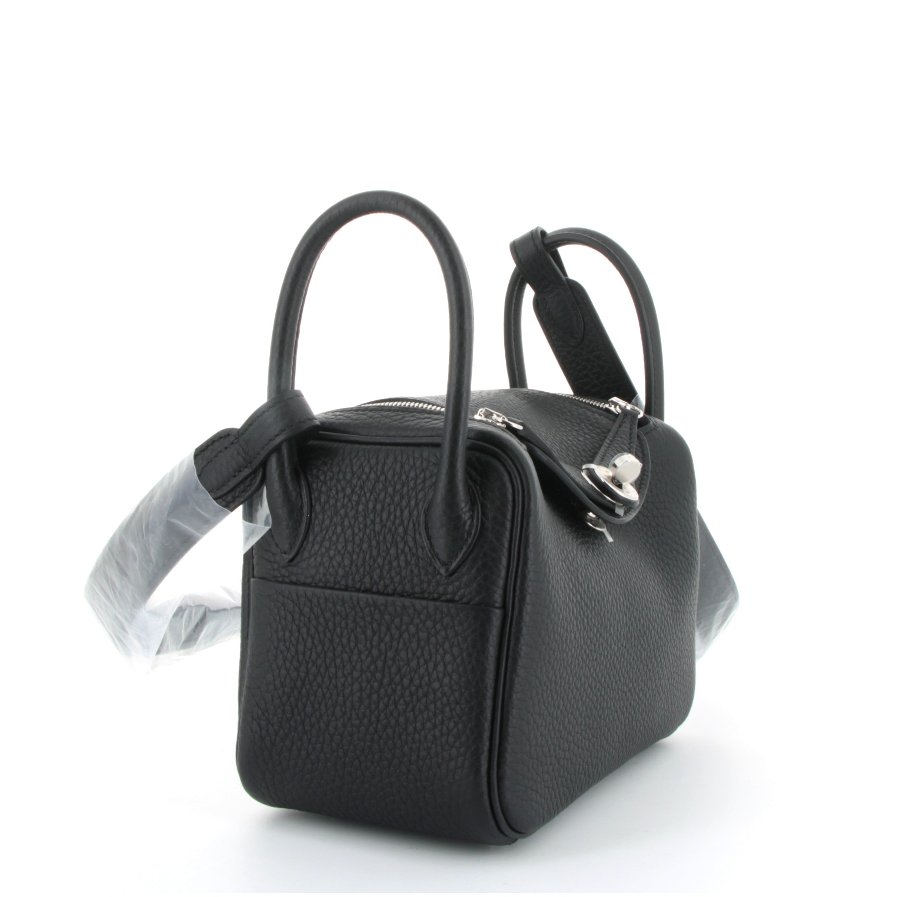 Hermes Lindy Mini Noir Taurillon Clemence Finition Palladié