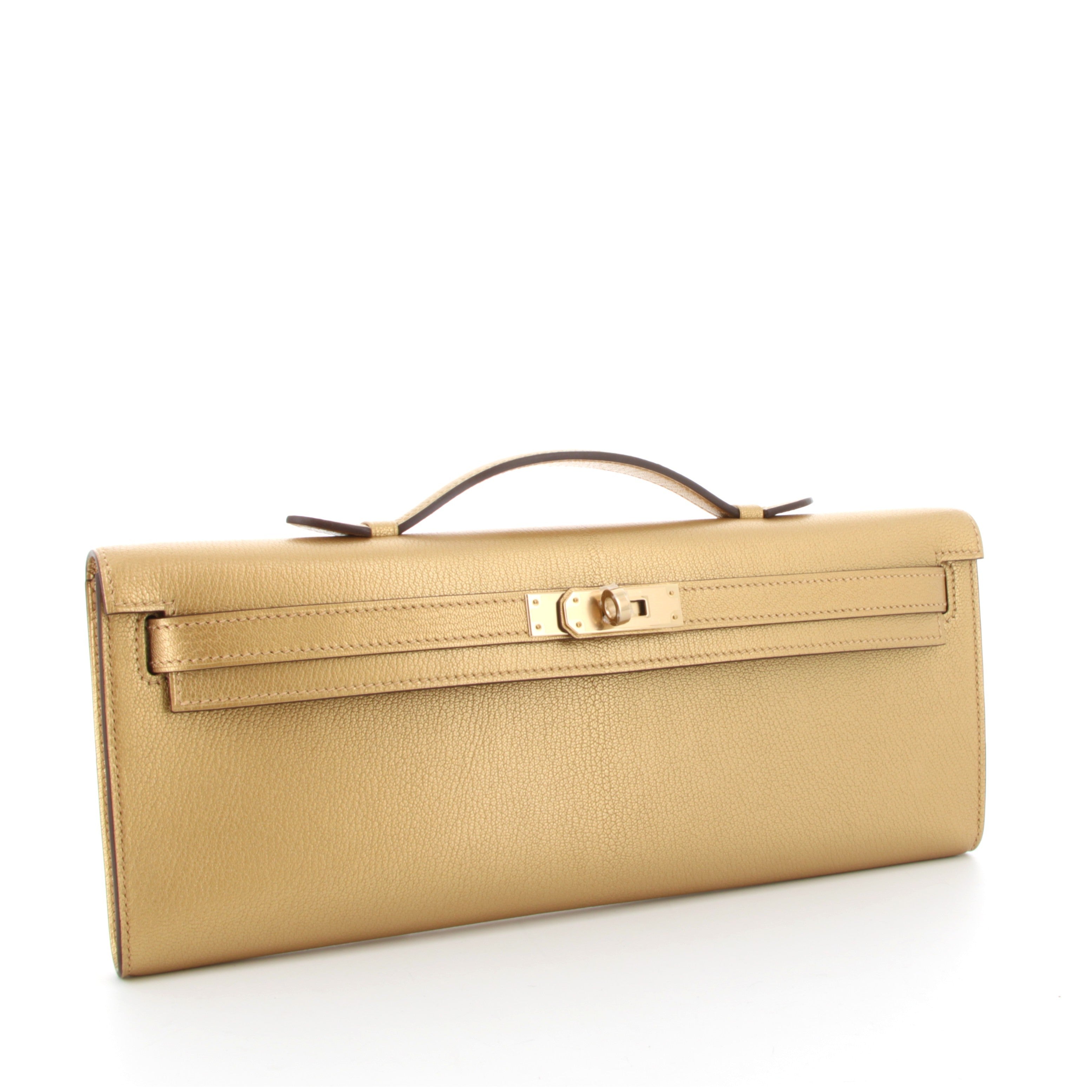 Hermes Kelly Cut Chamkilight Dore Chevre Finition Or Jaune
