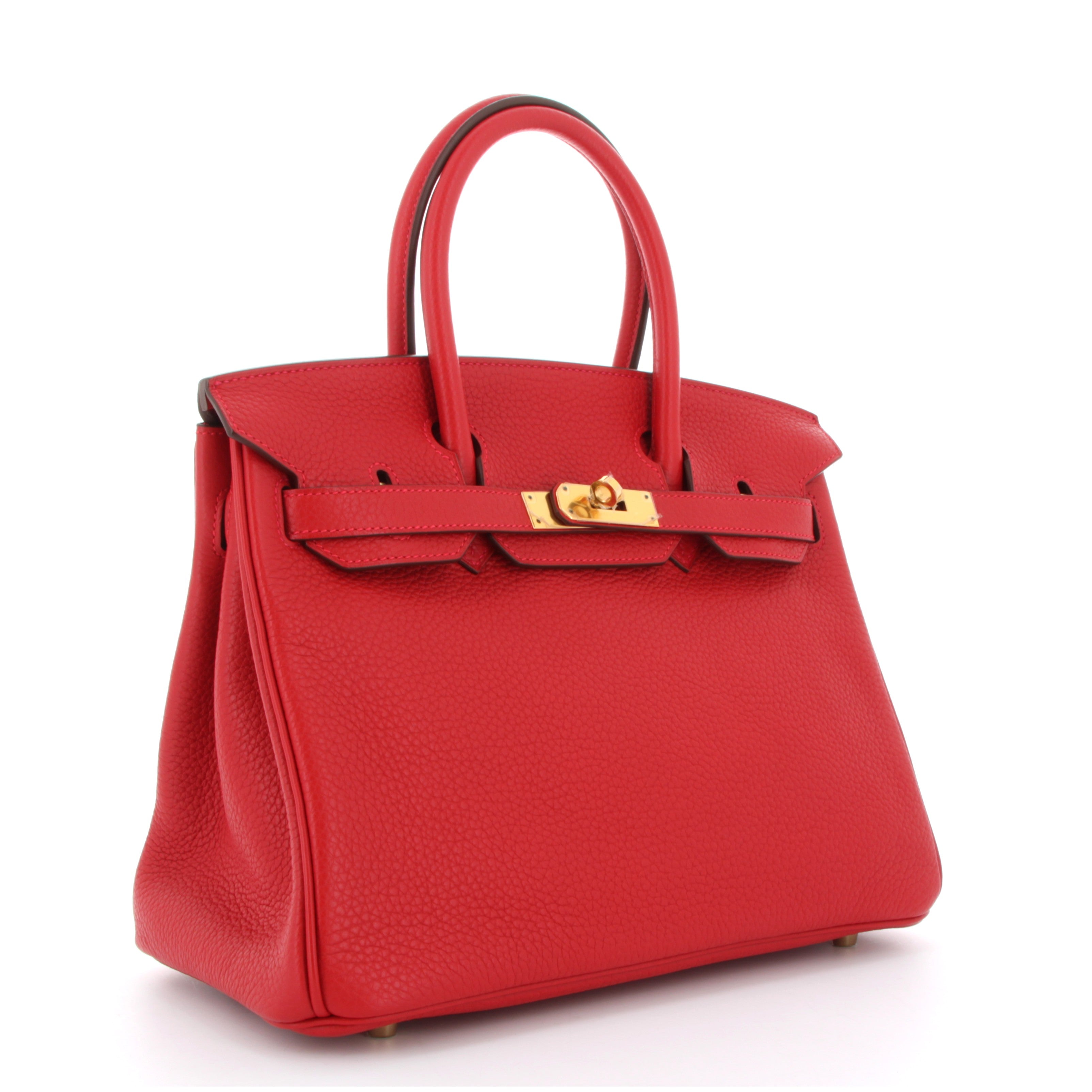 Birkin 30 Rouge Casaque Togo Finition Or Jaune