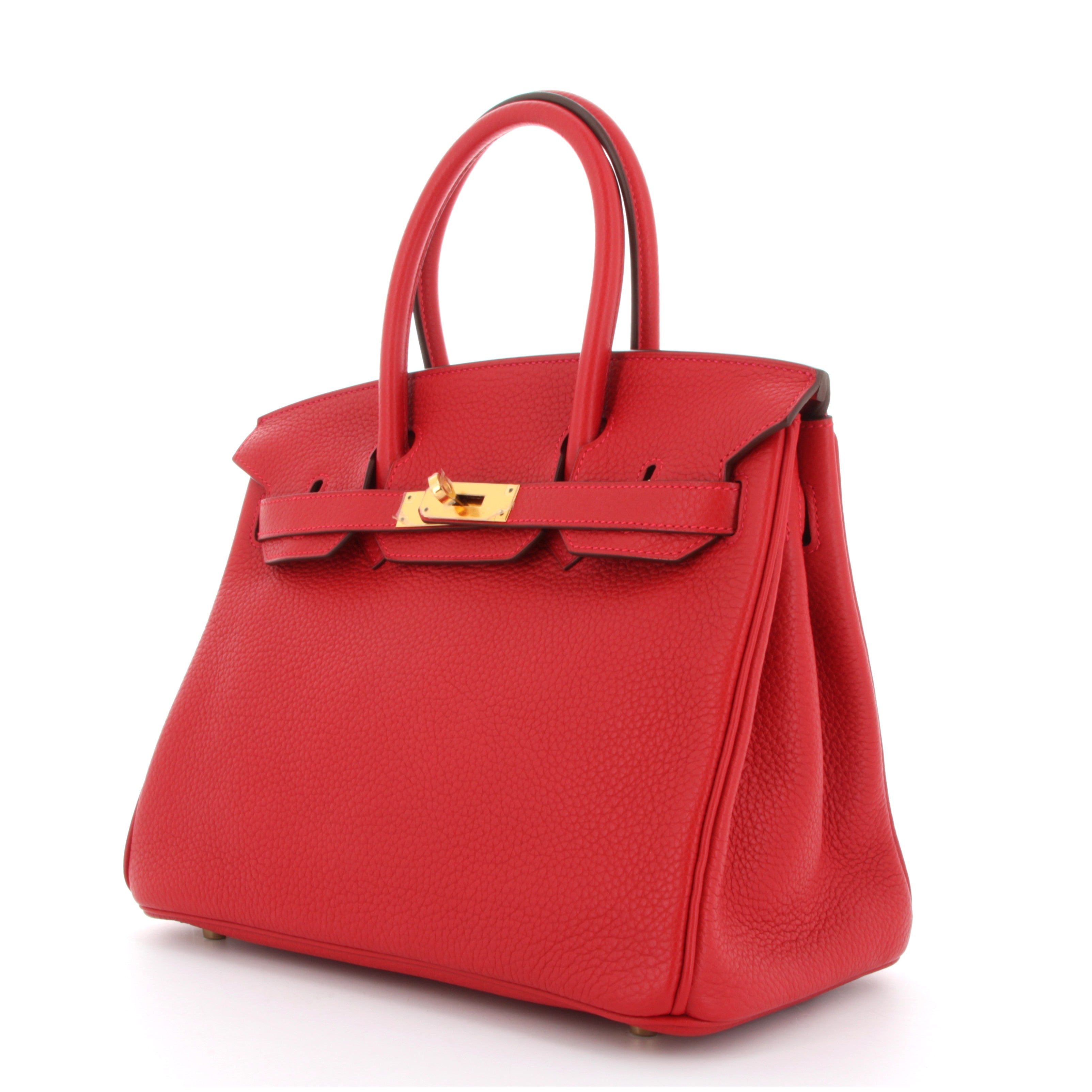 Birkin 30 Rouge Casaque Togo Finition Or Jaune