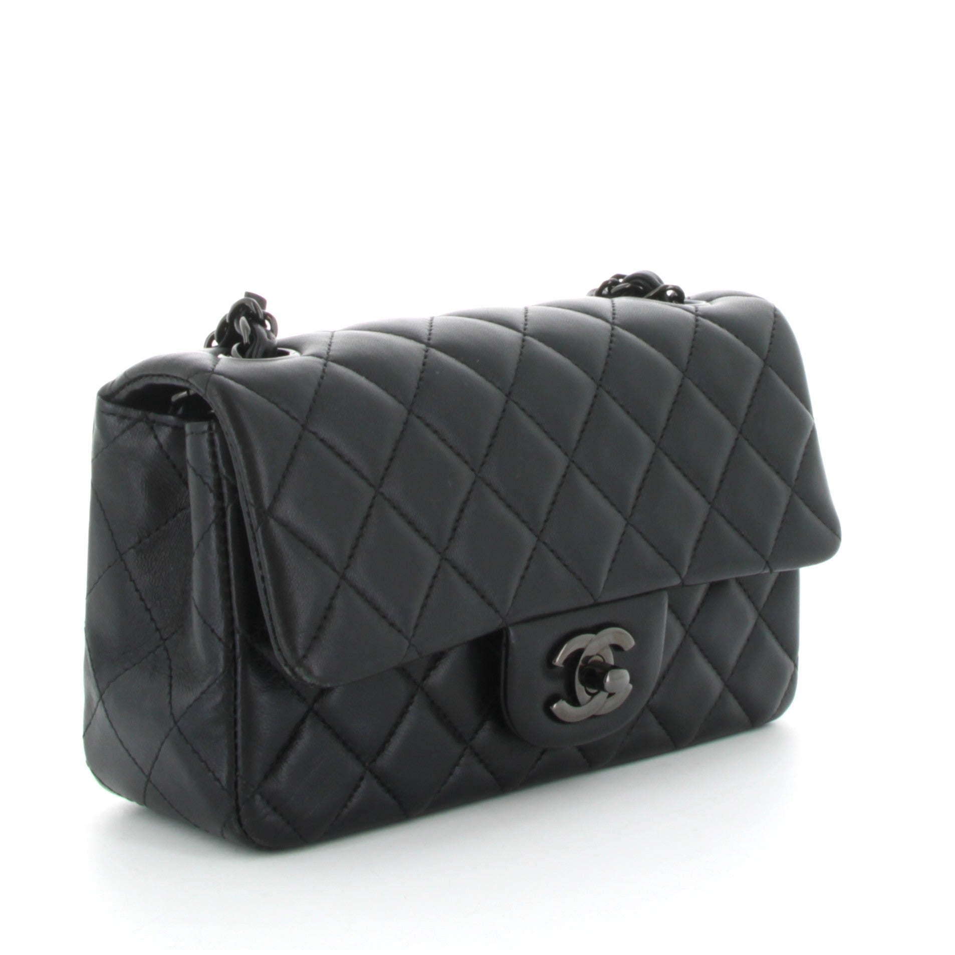 Chanel Sac à main en cuir Timeless Classique So Black