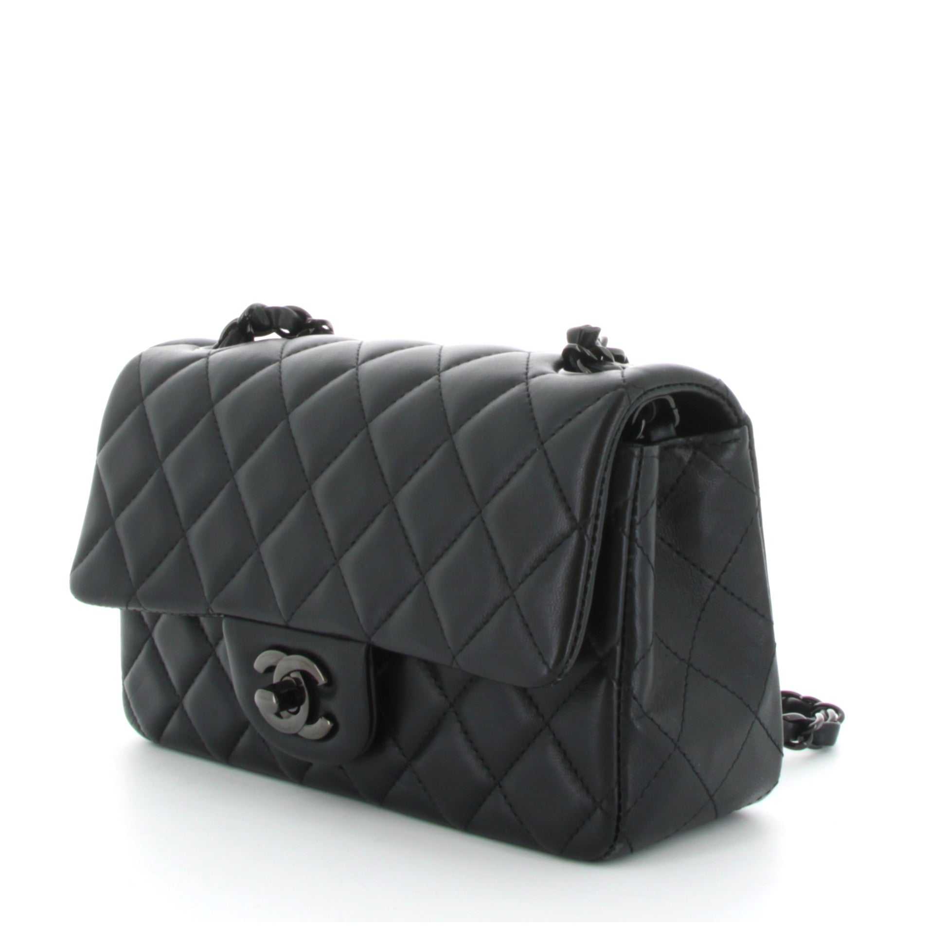 Chanel Sac à main en cuir Timeless Classique So Black