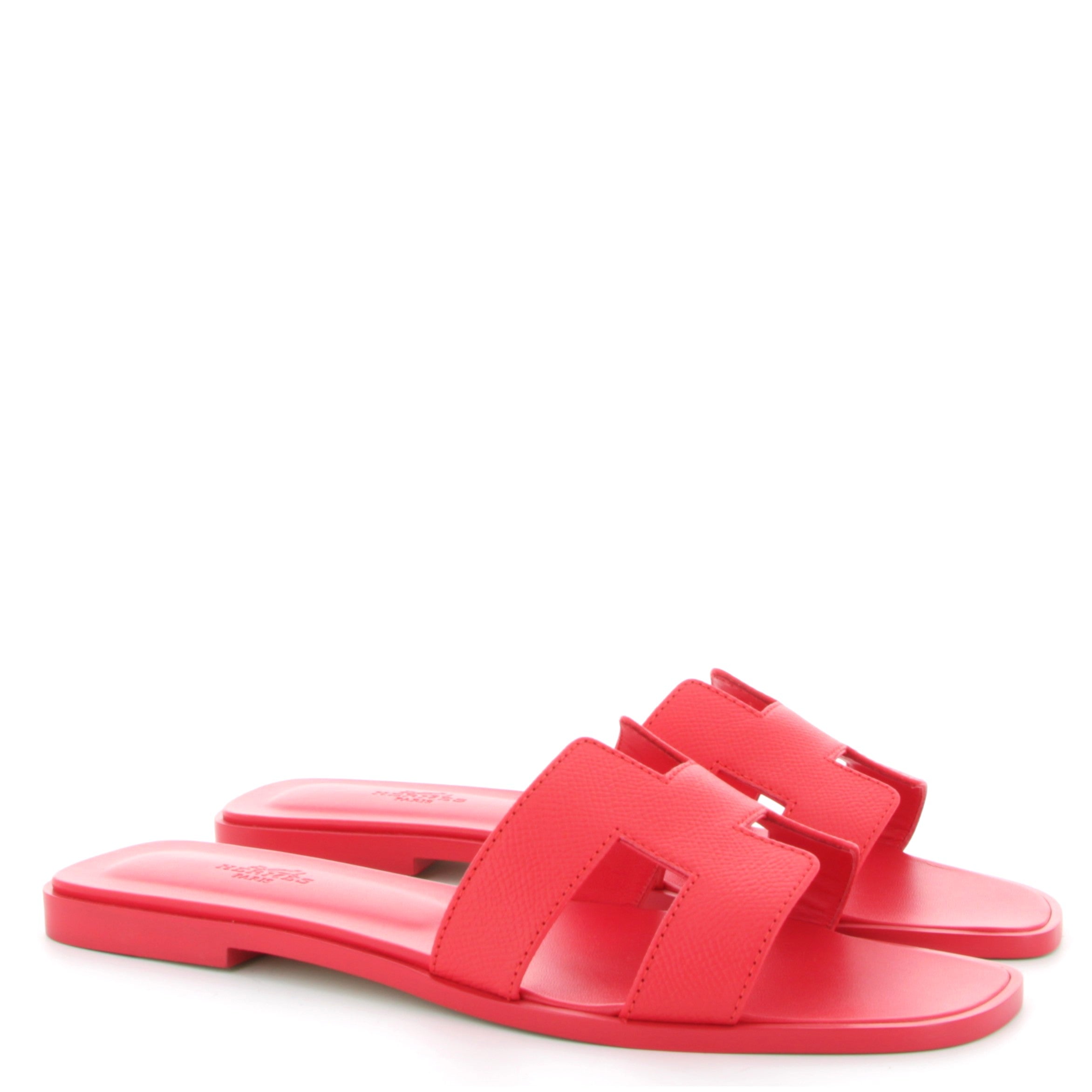 Hermes Oran Sandales Rose Grenade Epsom