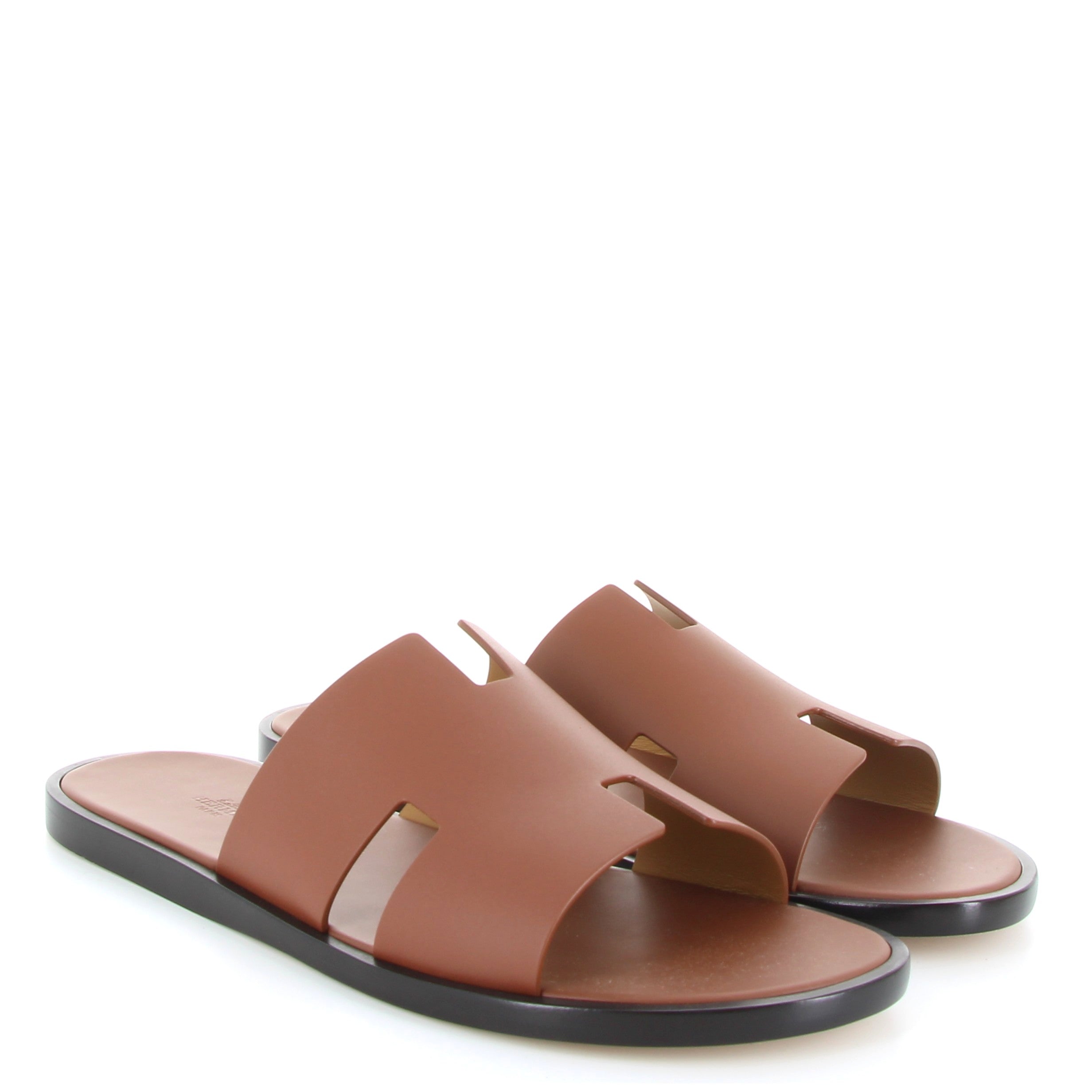 HERMÈS Sandales Izmir Homme Cuir Gold