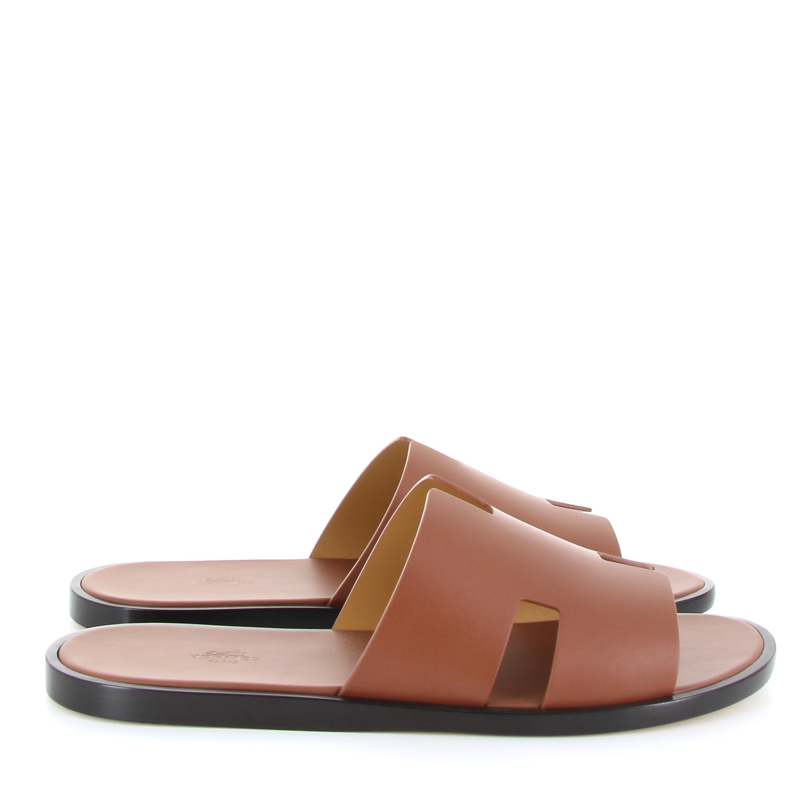 HERMÈS Sandales Izmir Homme Cuir Gold