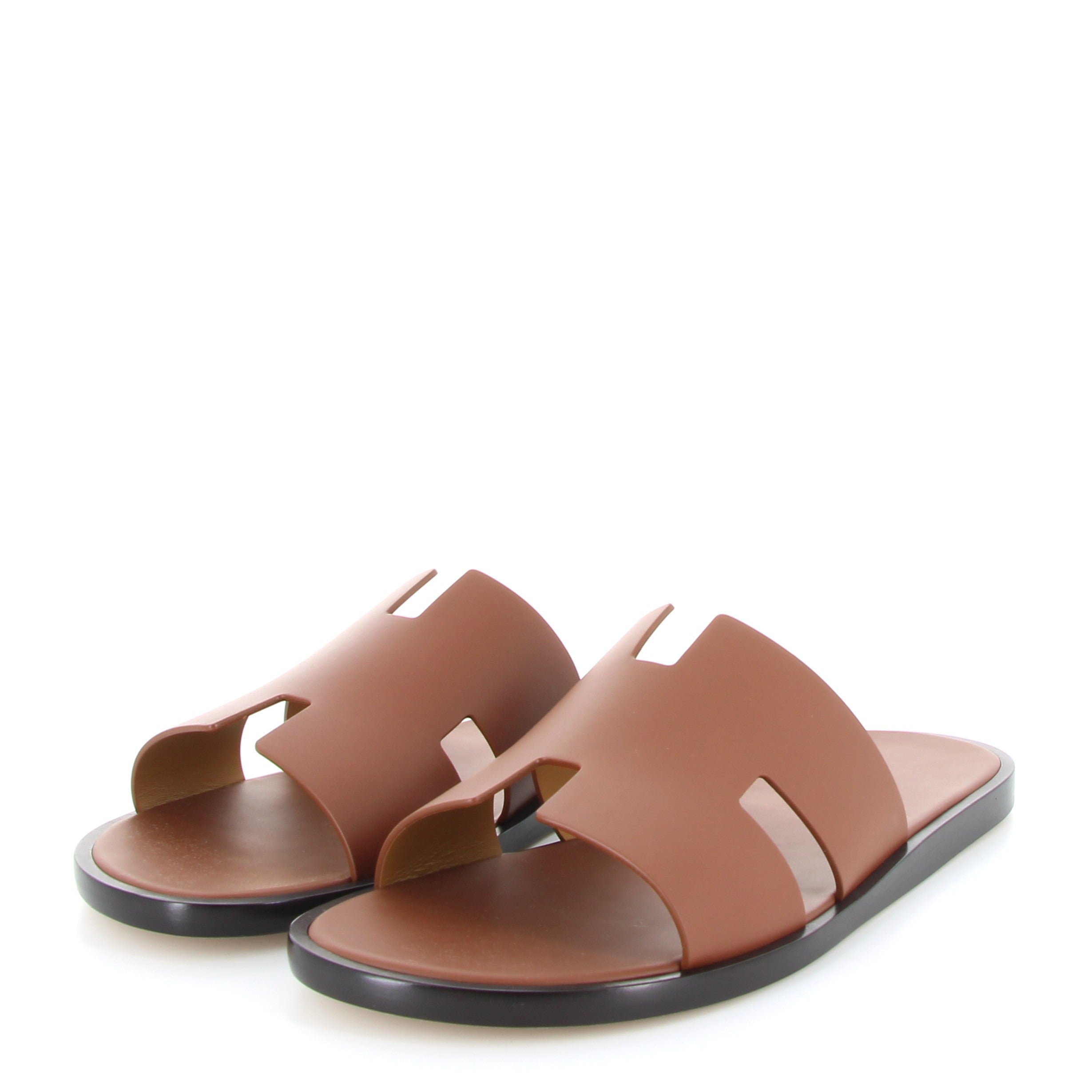 HERMÈS Sandales Izmir Homme Cuir Gold