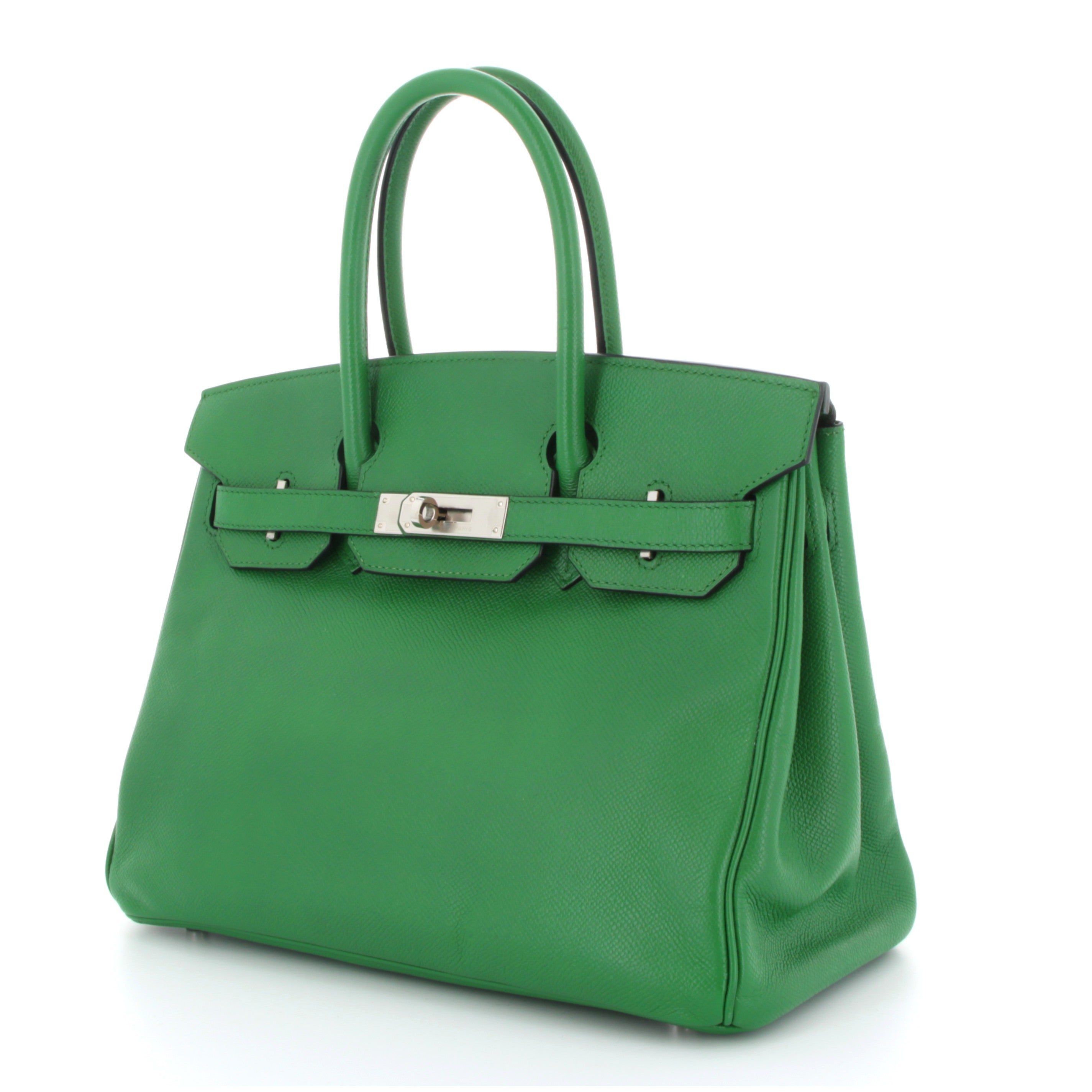 HERMÈS BIRKIN 30 BAMBOU EPSOM FINITION PALLADIÉ