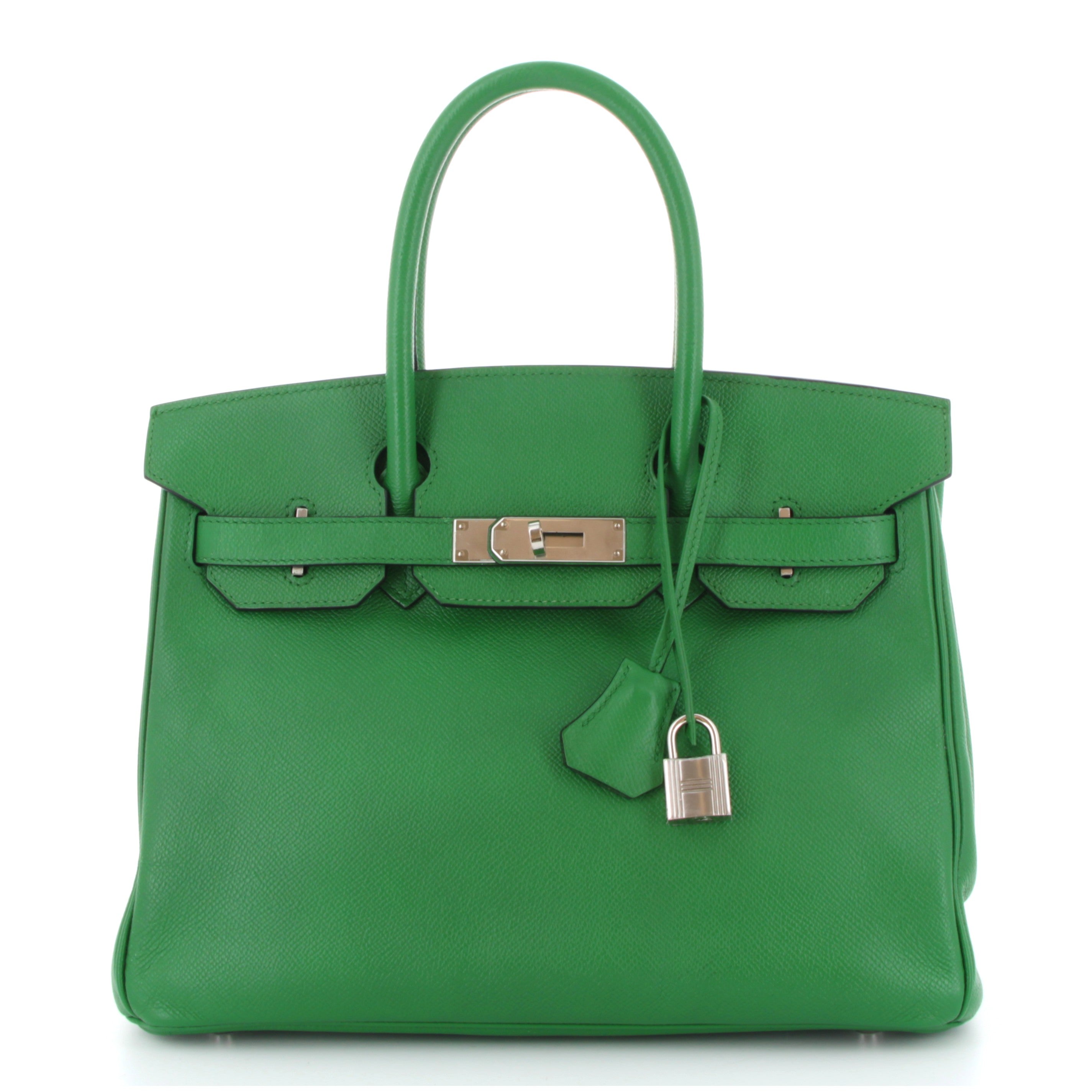 HERMÈS BIRKIN 30 BAMBOU EPSOM FINITION PALLADIÉ