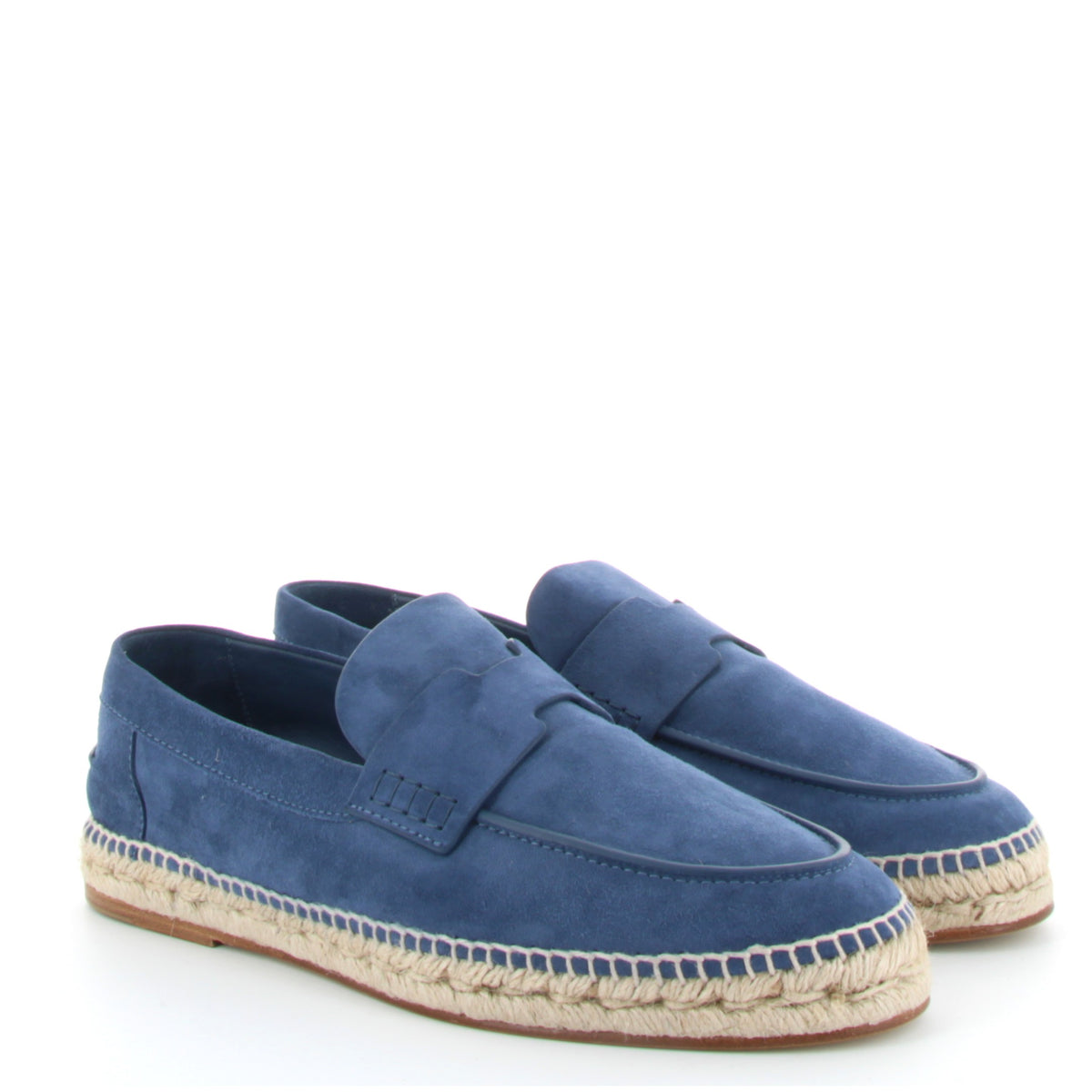 HERMÈS ESPADRILLES HOMME TRIP CHÈVRE VELOURS BLEU T 44