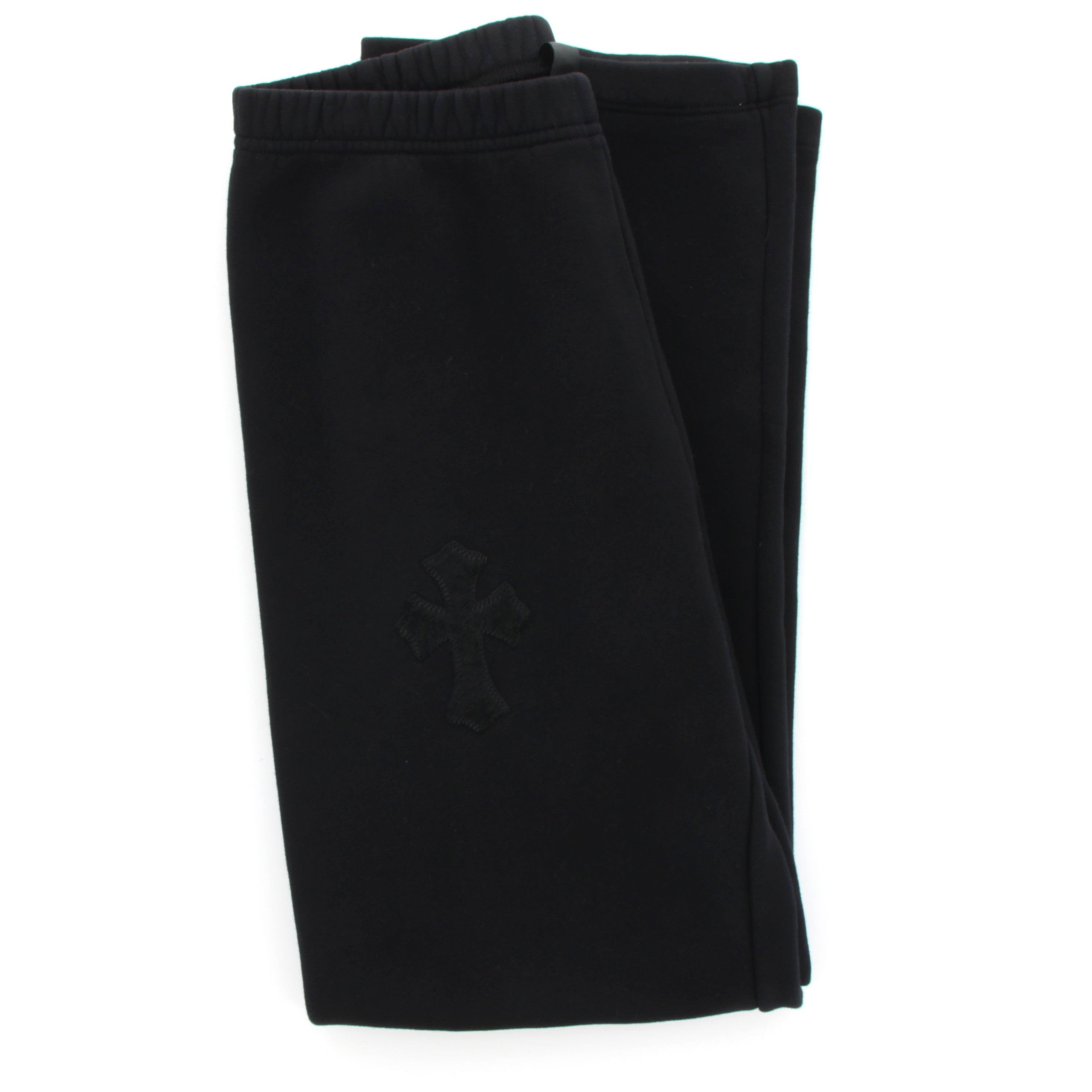 CHROME HEARTS PANTALON JOGGING PAPER JAM CROSS PATCH NOIR TAILLE S