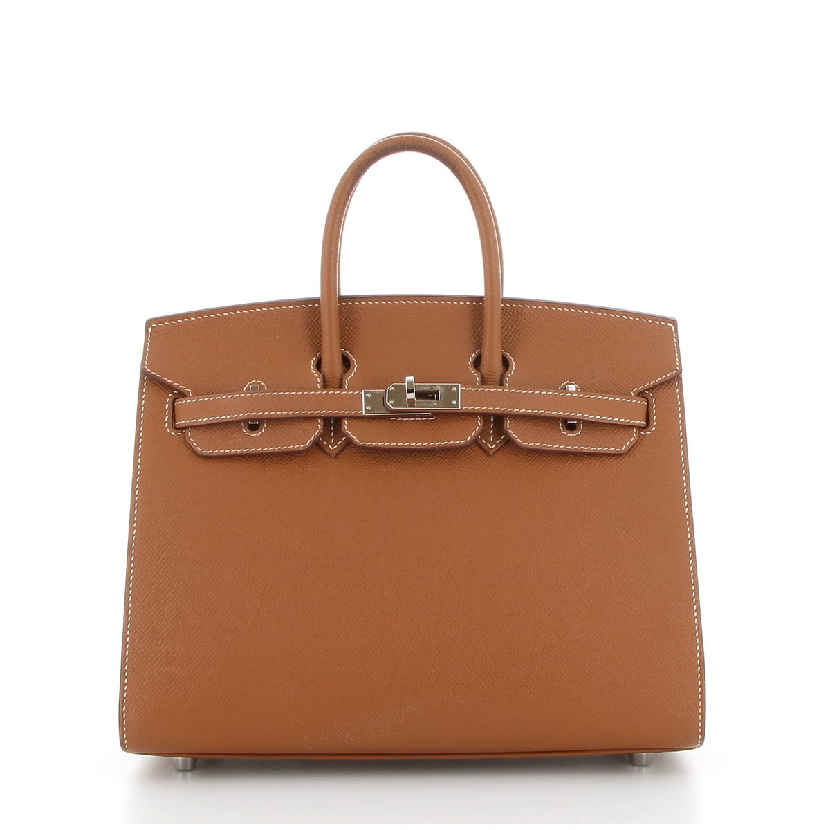 HERMÈS BIRKIN 25 SELLIER EPSOM GOLD FINITION PALLADIÉ