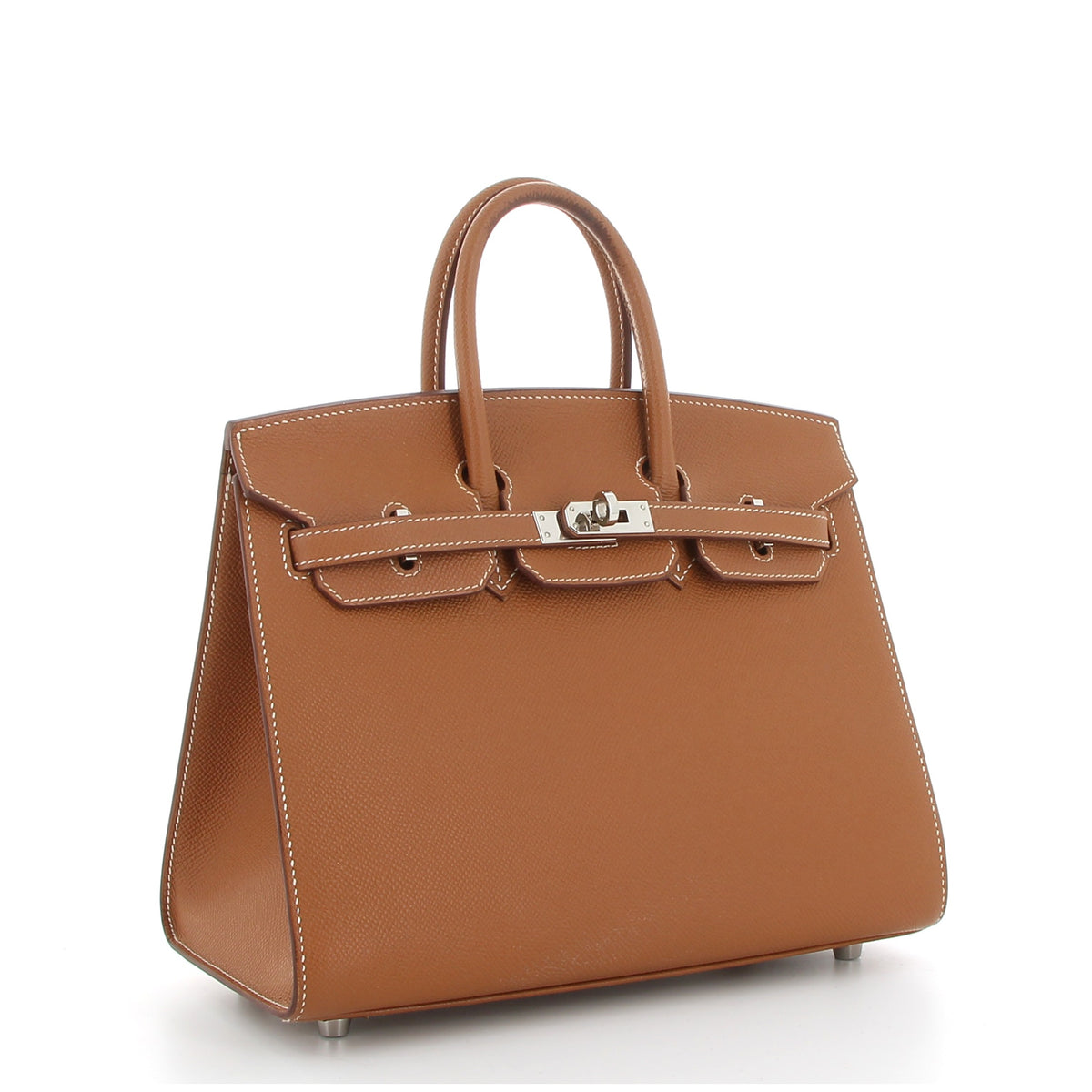 HERMÈS BIRKIN 25 SELLIER EPSOM GOLD FINITION PALLADIÉ