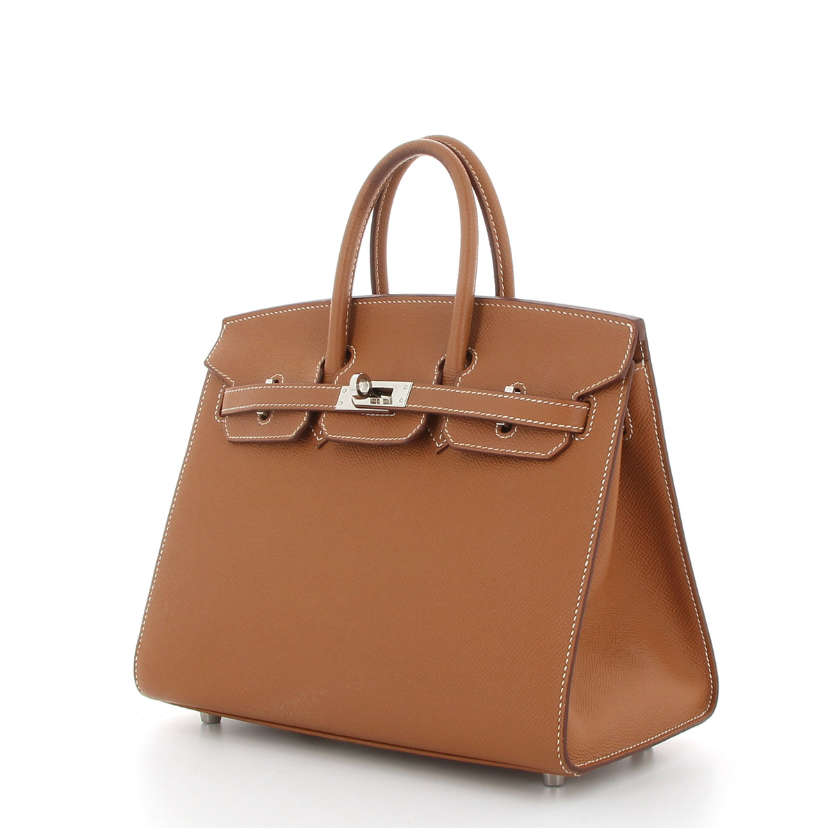 HERMÈS BIRKIN 25 SELLIER EPSOM GOLD FINITION PALLADIÉ