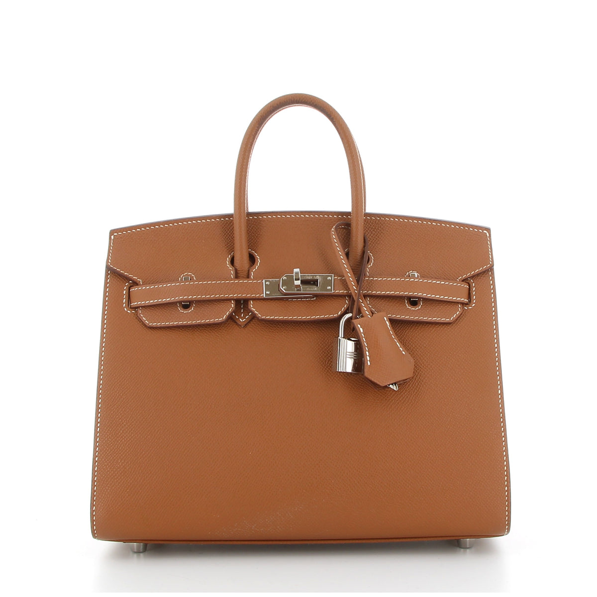 HERMÈS BIRKIN 25 SELLIER EPSOM GOLD FINITION PALLADIÉ