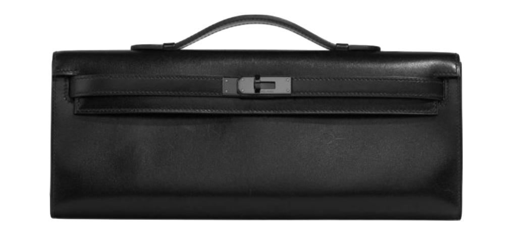HERMES Kelly Cut So Black Cuir Box Finition Noir