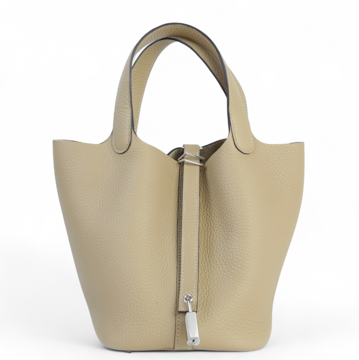 HERMES Picotin 18 Trench Taurillon Clemence Finition Palladié