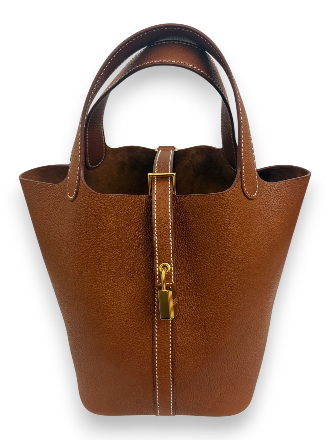 HERMES Picotin Gold Barenia Finition Or Jaune