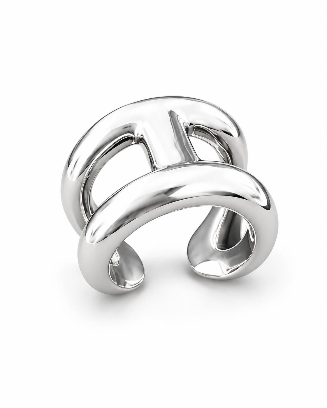 HERMÈS Osmose Ring Large Model Silver, Size 53