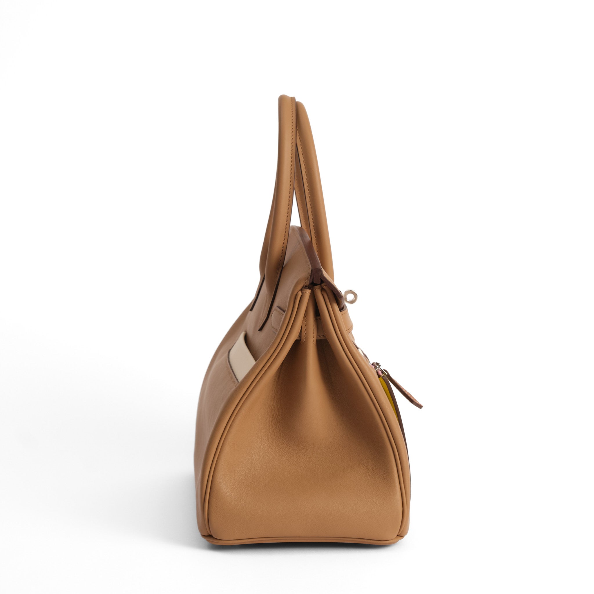 HERMES Birkin 30 Colormatic Chai/Lime/Bleu Brume/Cassis/Nata Cuir Swift Finition Palladié