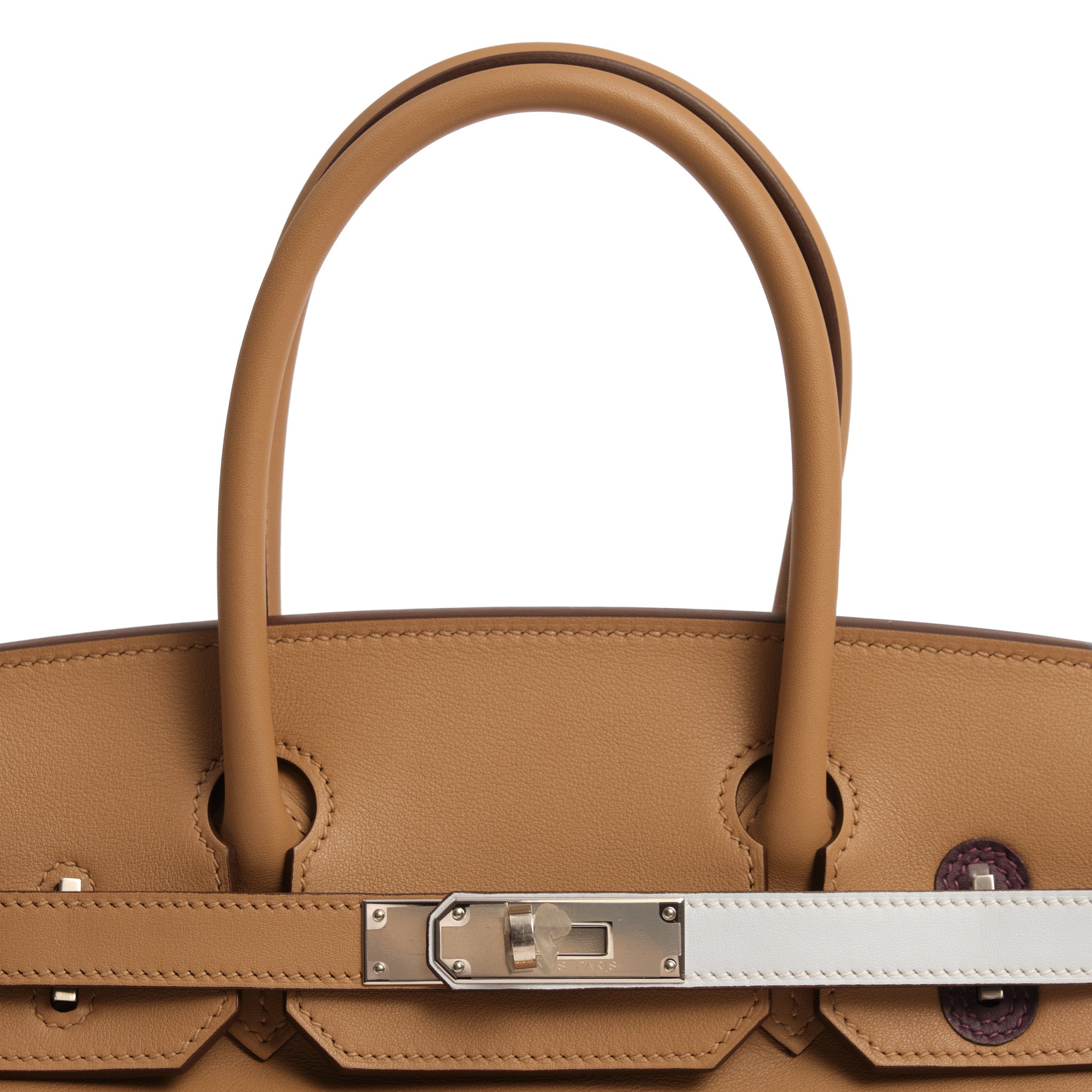 HERMES Birkin 30 Colormatic Chai/Lime/Bleu Brume/Cassis/Nata Cuir Swift Finition Palladié