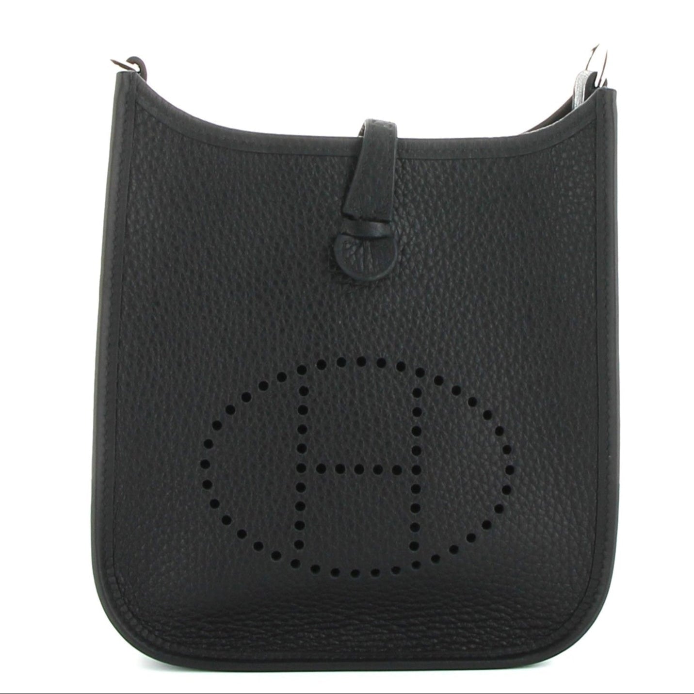 HERMÈS Mini Evelyne Noir Taurillon Clemence Finition Palladié