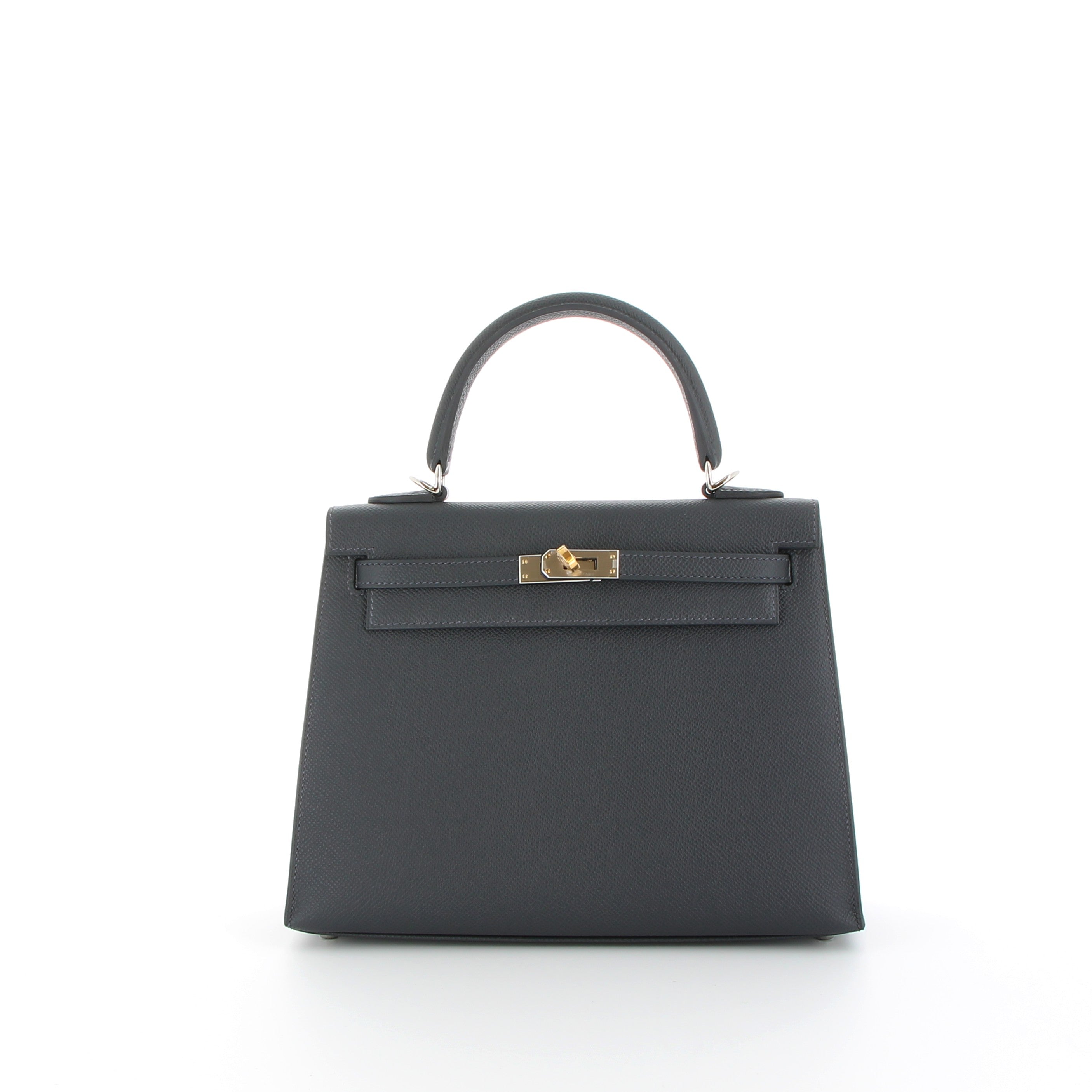 Hermès Kelly 25cm Ardoise Epsom with Electrum Hardware