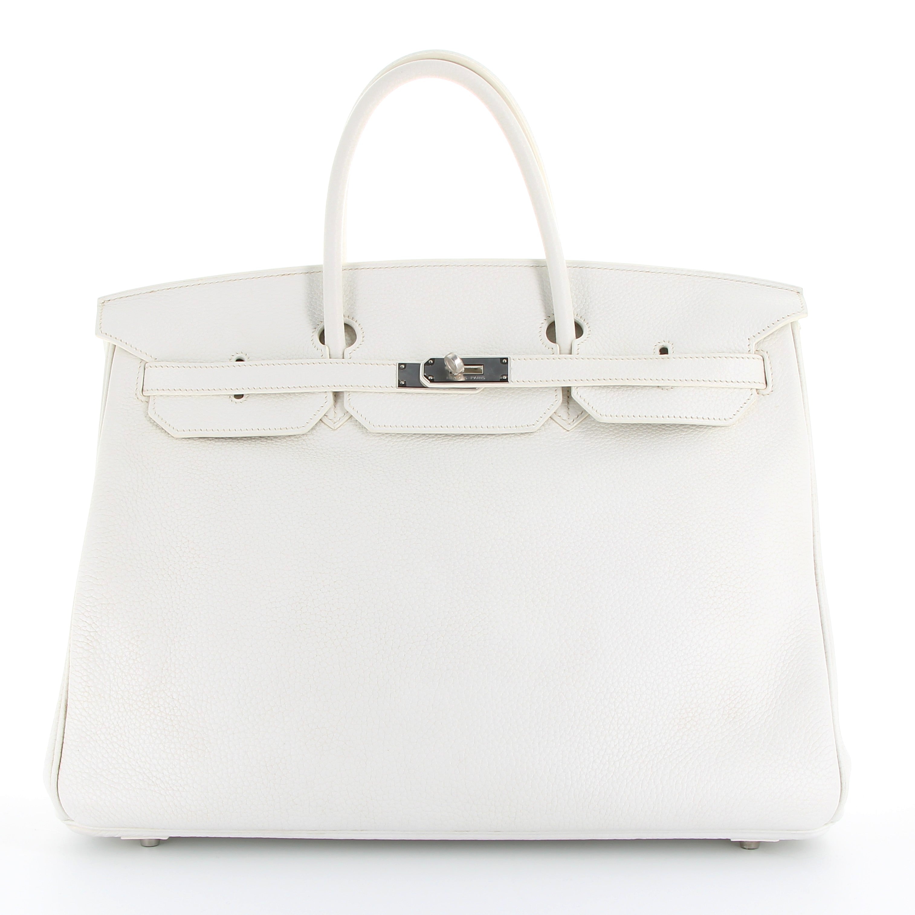Hermès Birkin 40cm in Blanc Taurillon Clémence with Palladium Hardware