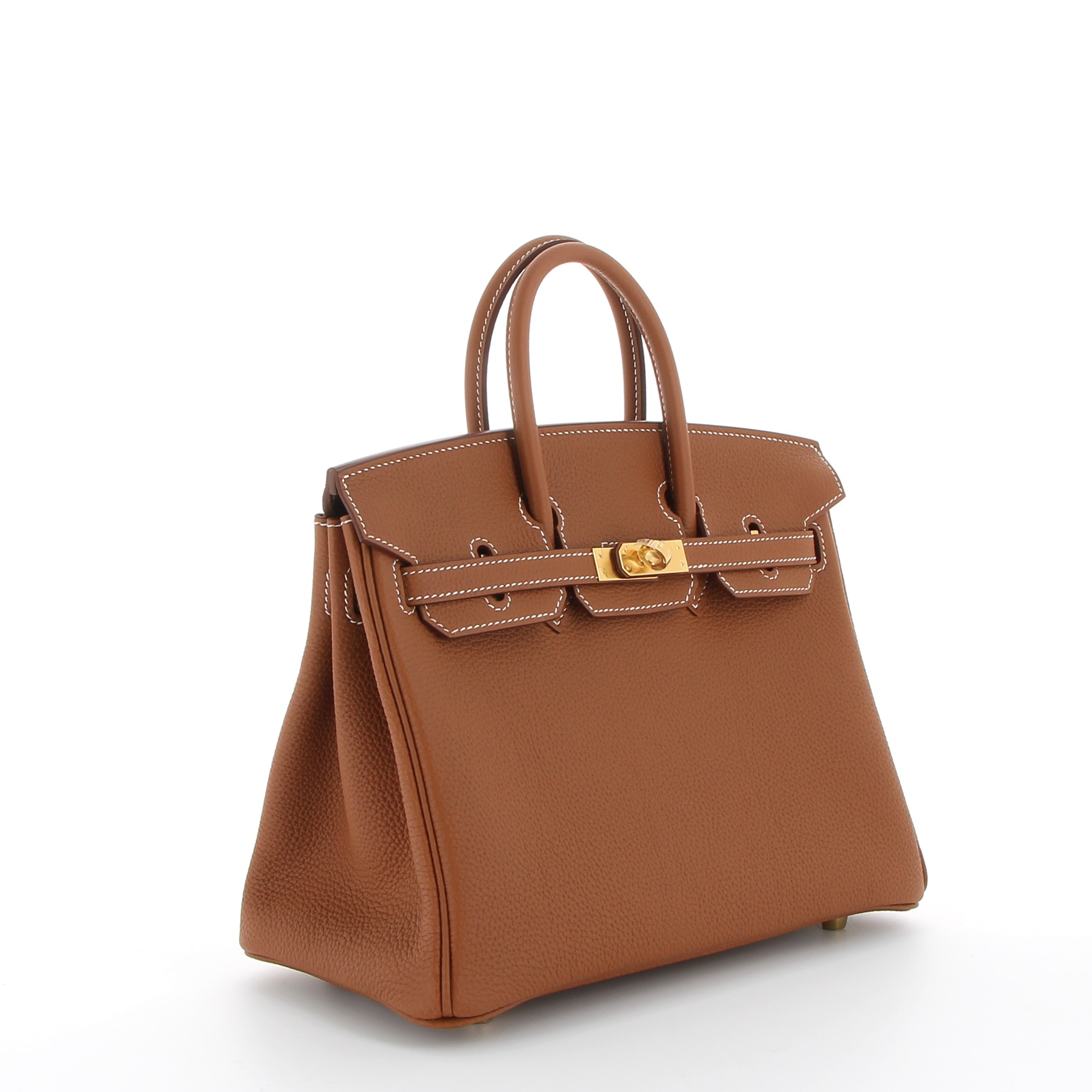 HERMÈS Birkin 25 cuir Togo Gold finition dorée