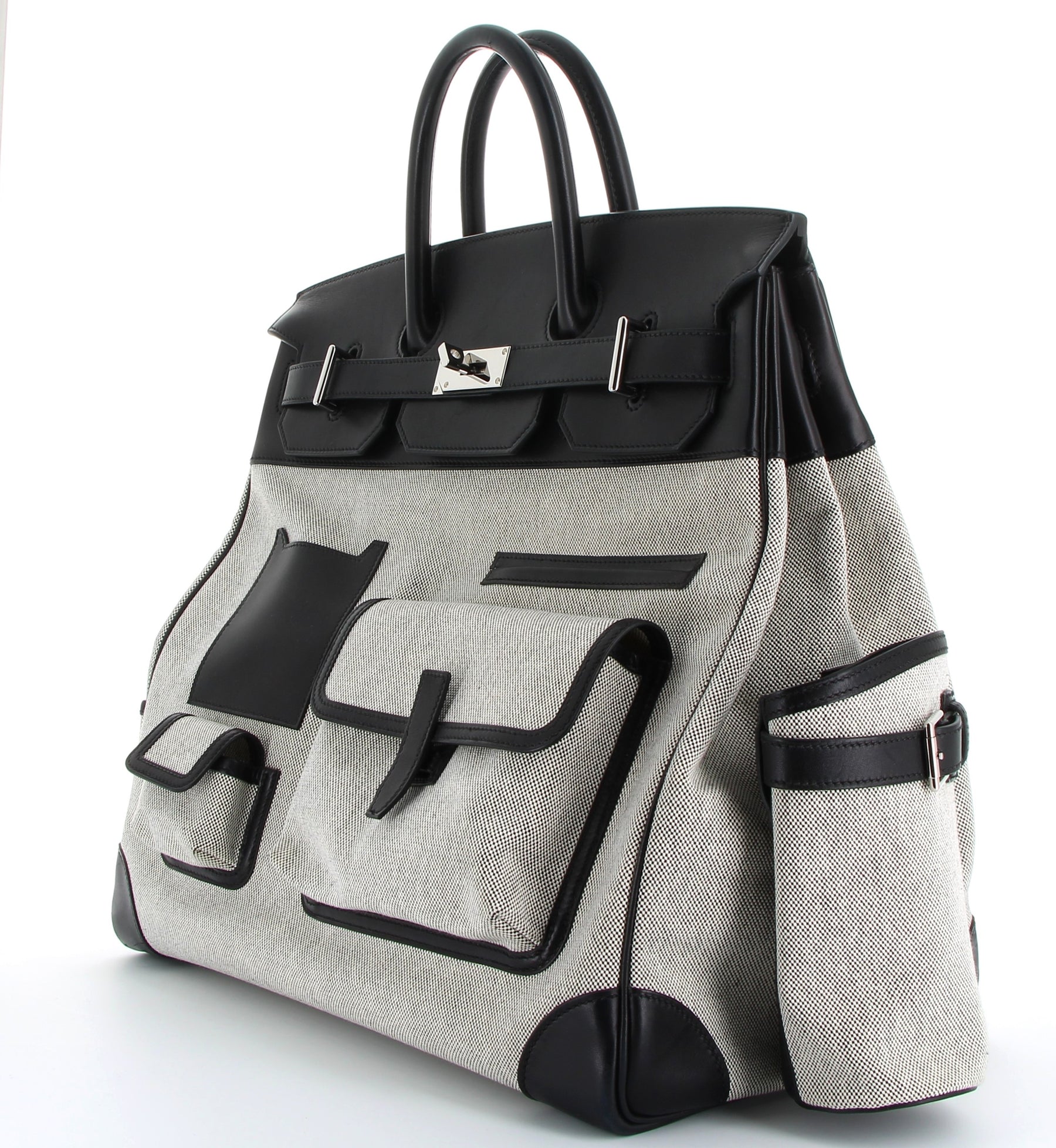 HERMES HAC Birkin 40 Cargo Noir Palladium Hardware